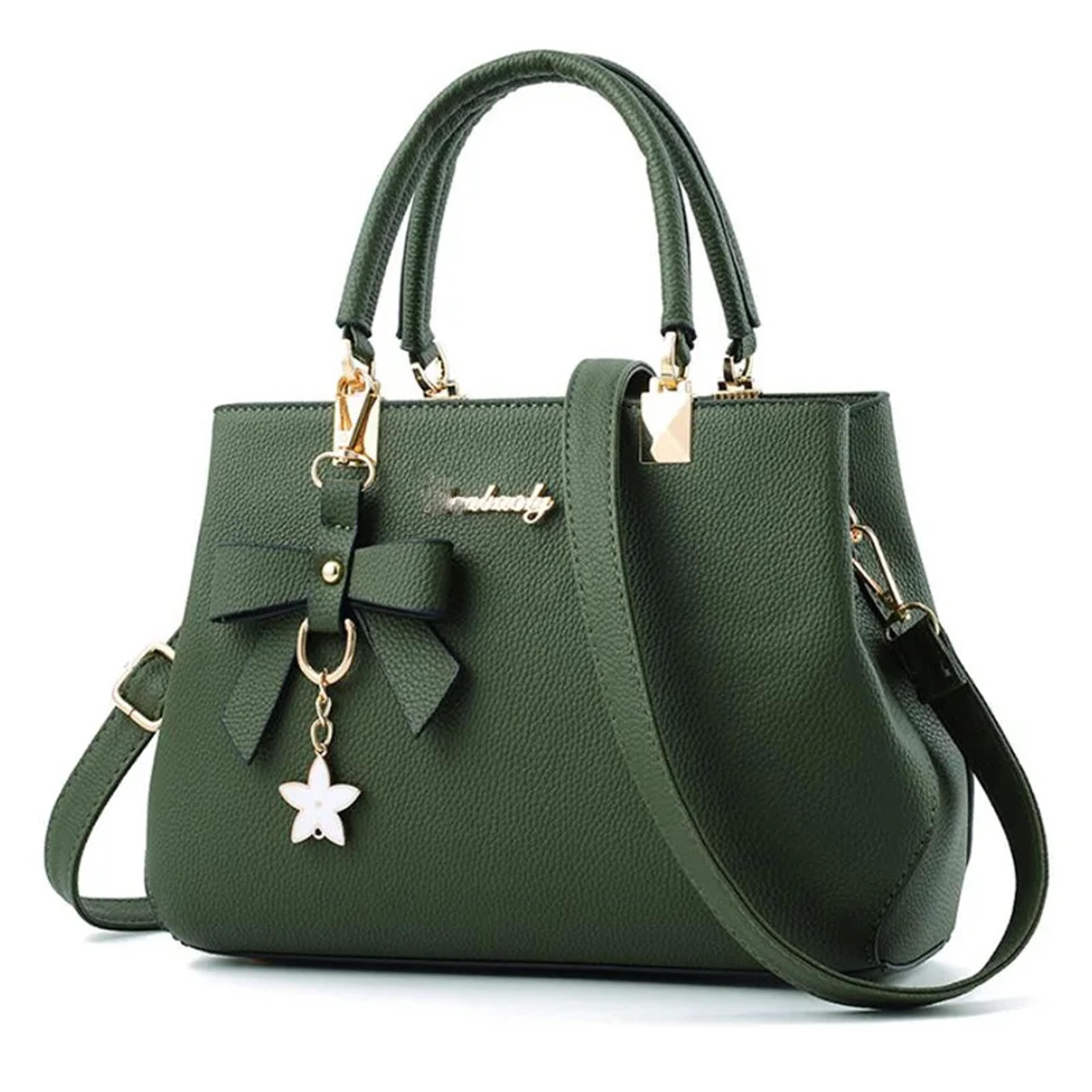floral pu shoulder bag for women soft crossbody tote with zipper closure