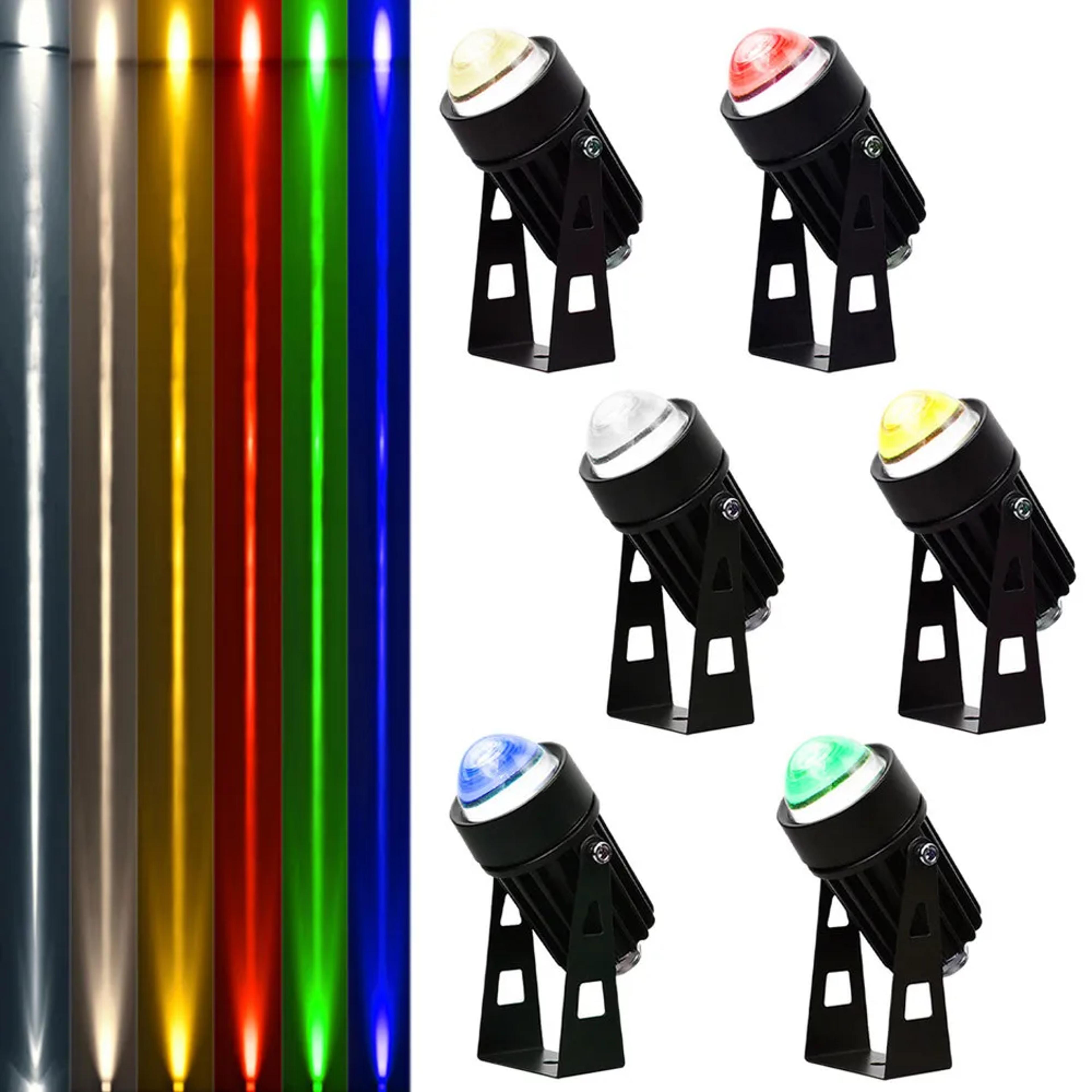 outdoor led wall spotlight rgb auto color changing adjustable landscape accent light