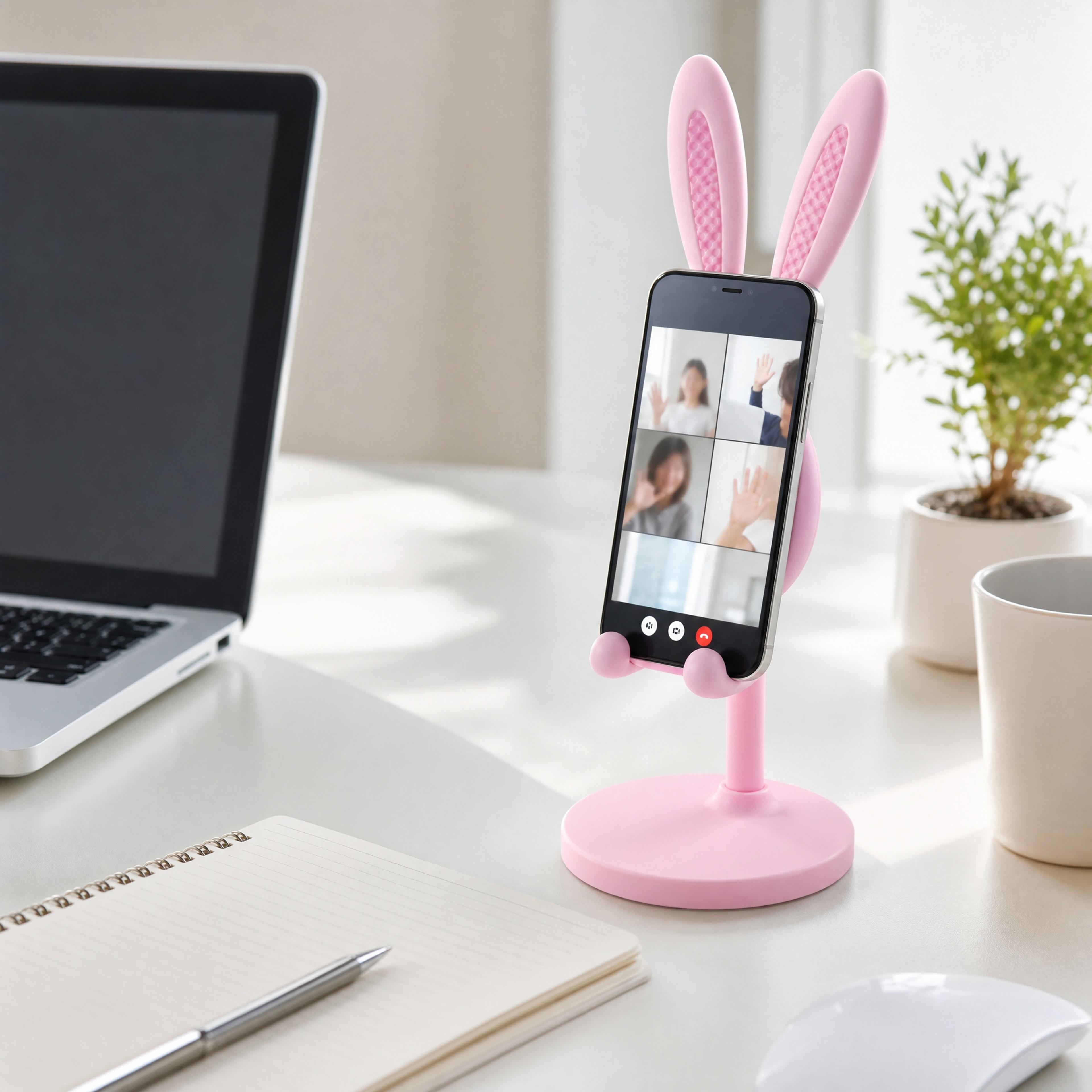 rabbit phone stand hands free plastic holder for phones and tablets