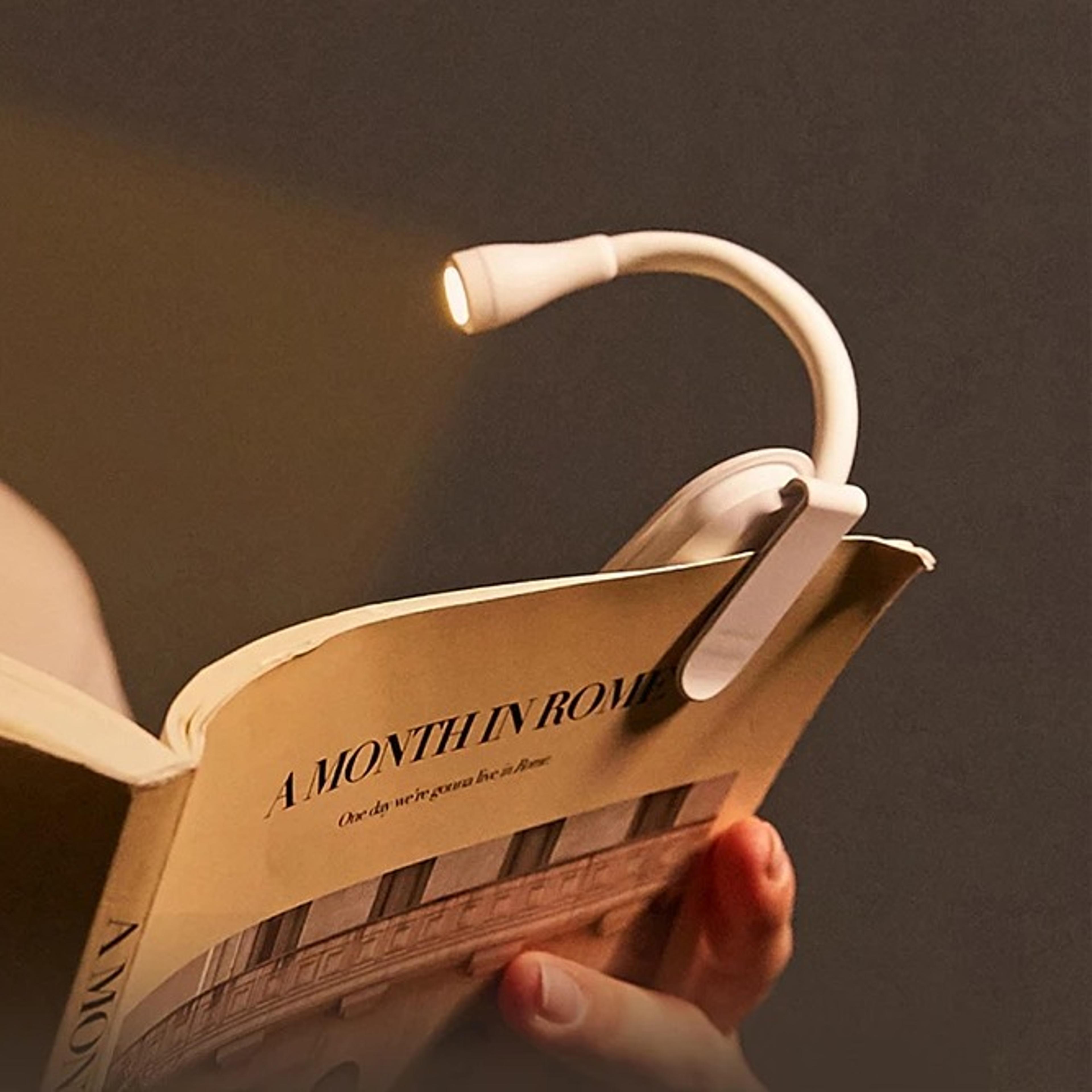 rechargeable led book light with three color temperatures stepless dimming