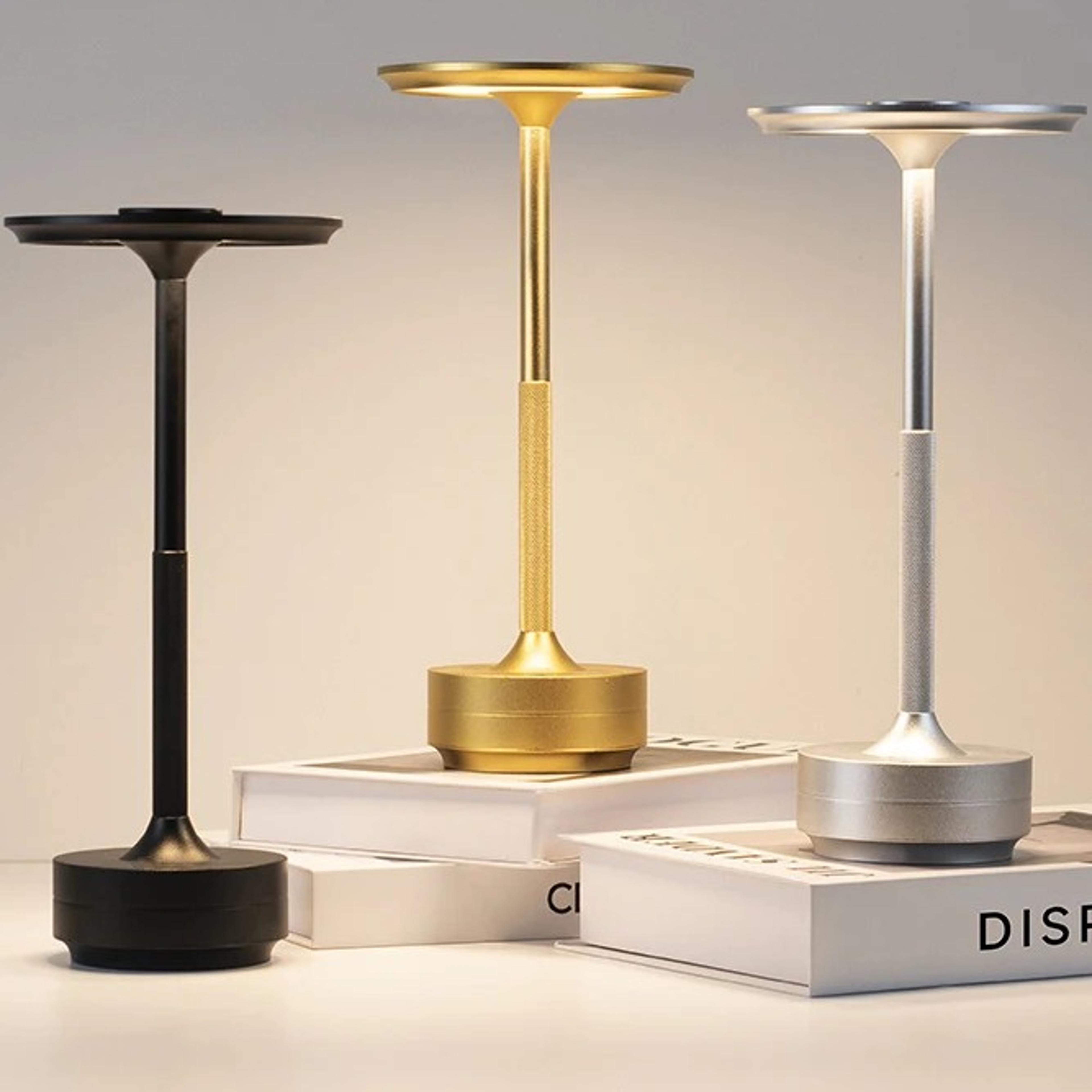 rechargeable led desk lamp with touch dimming and aluminum body