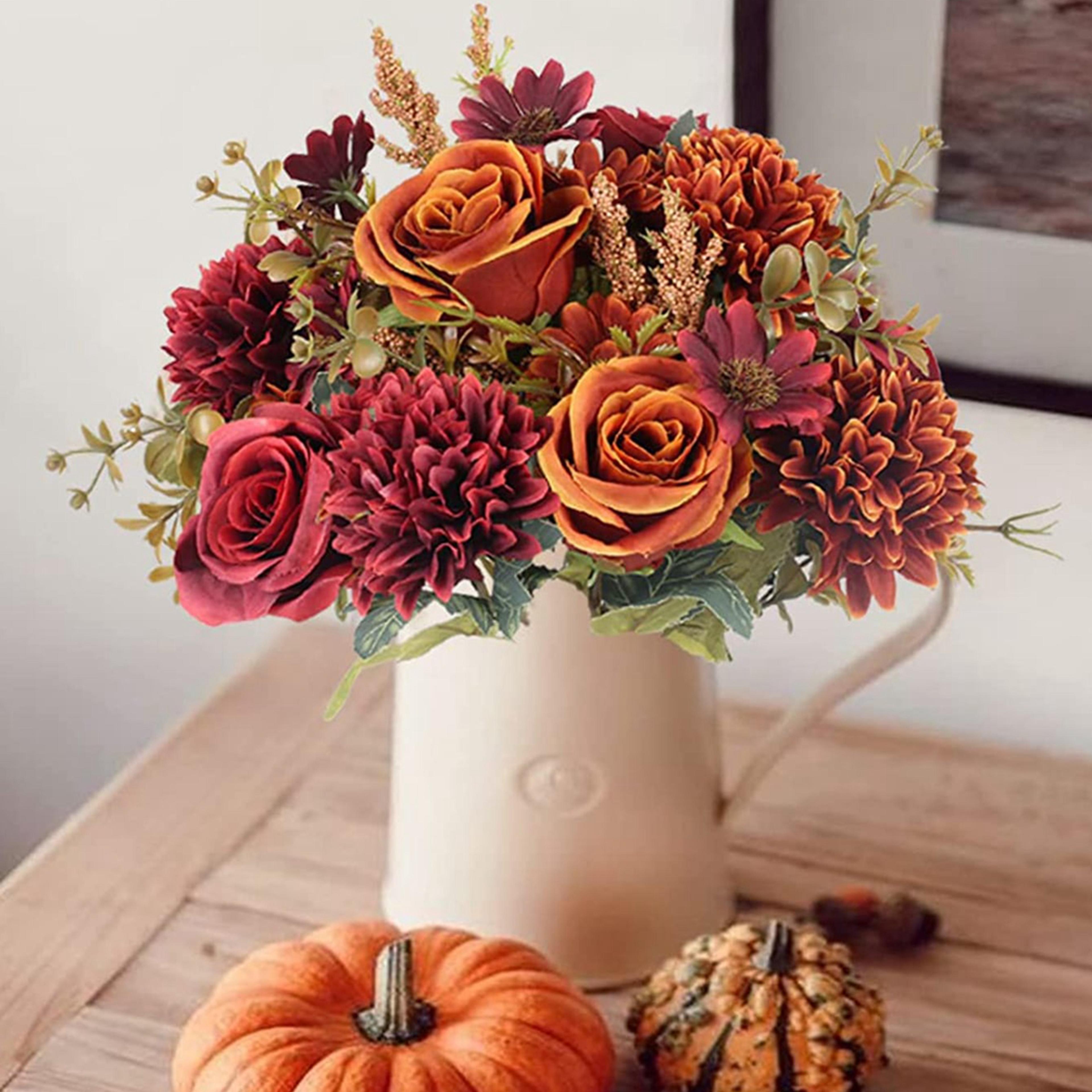artificial silk rose bouquet for weddings and indoor home decor