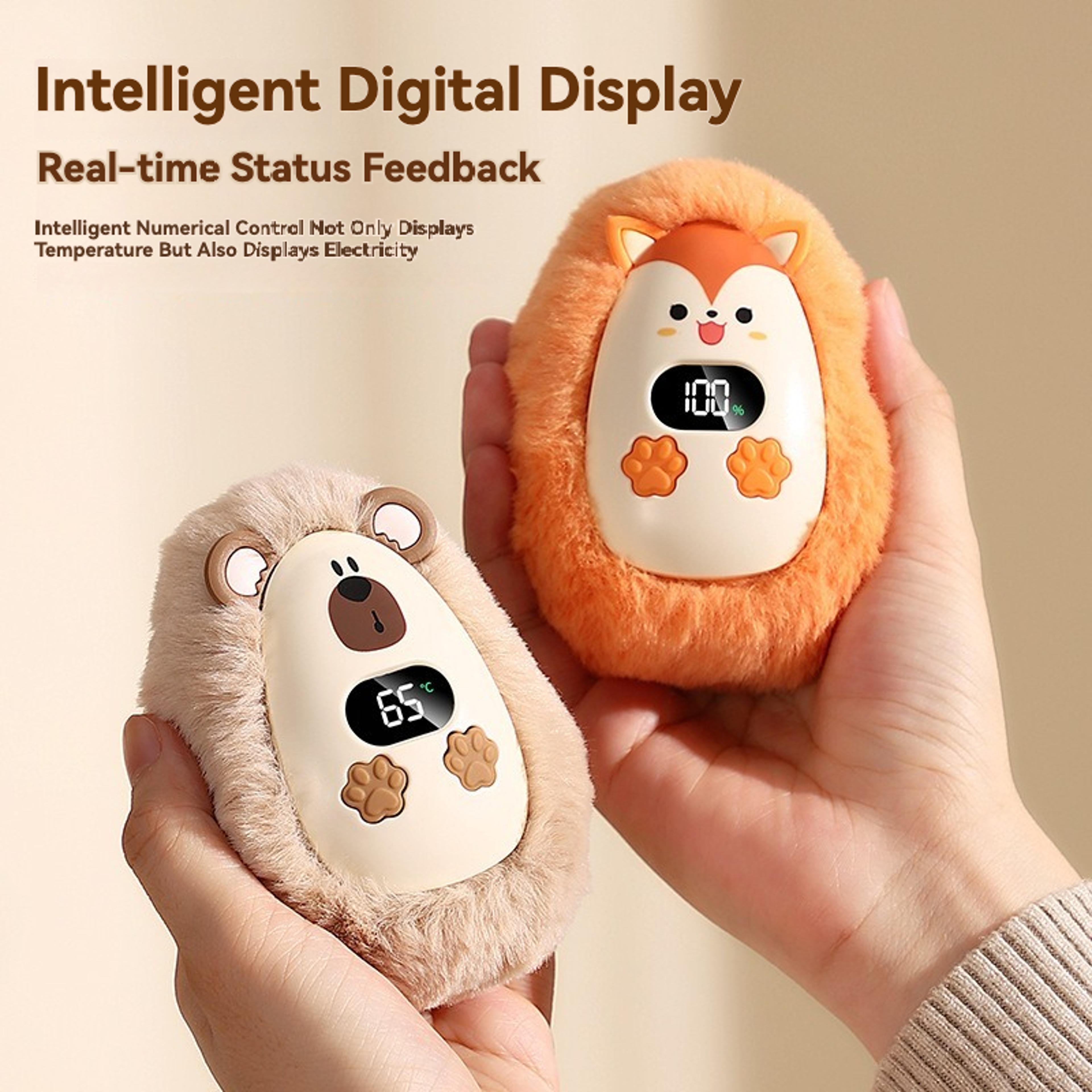 plush rechargeable hand warmer with three heat settings