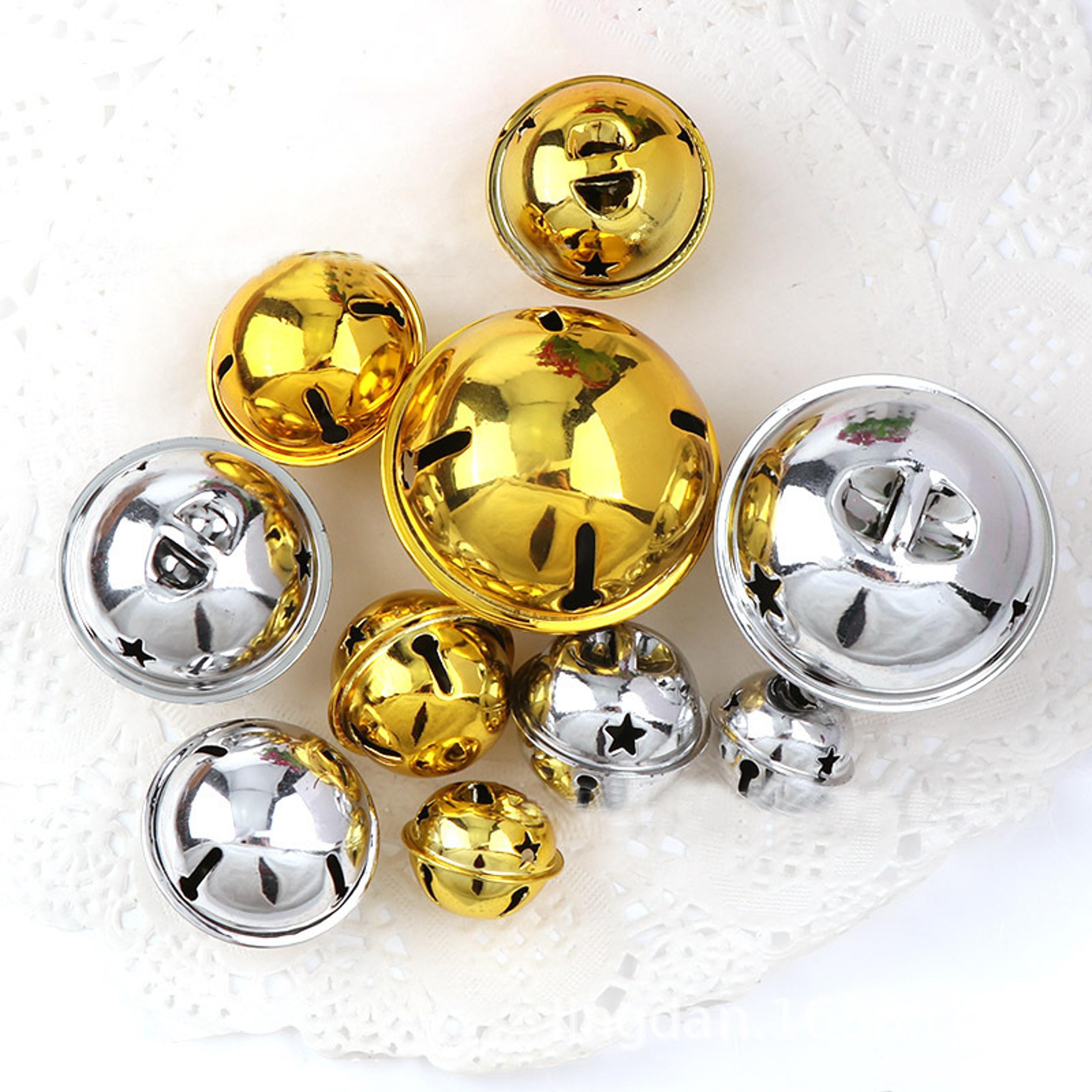 metallic jingle bells for crafts gold and silver christmas ornaments
