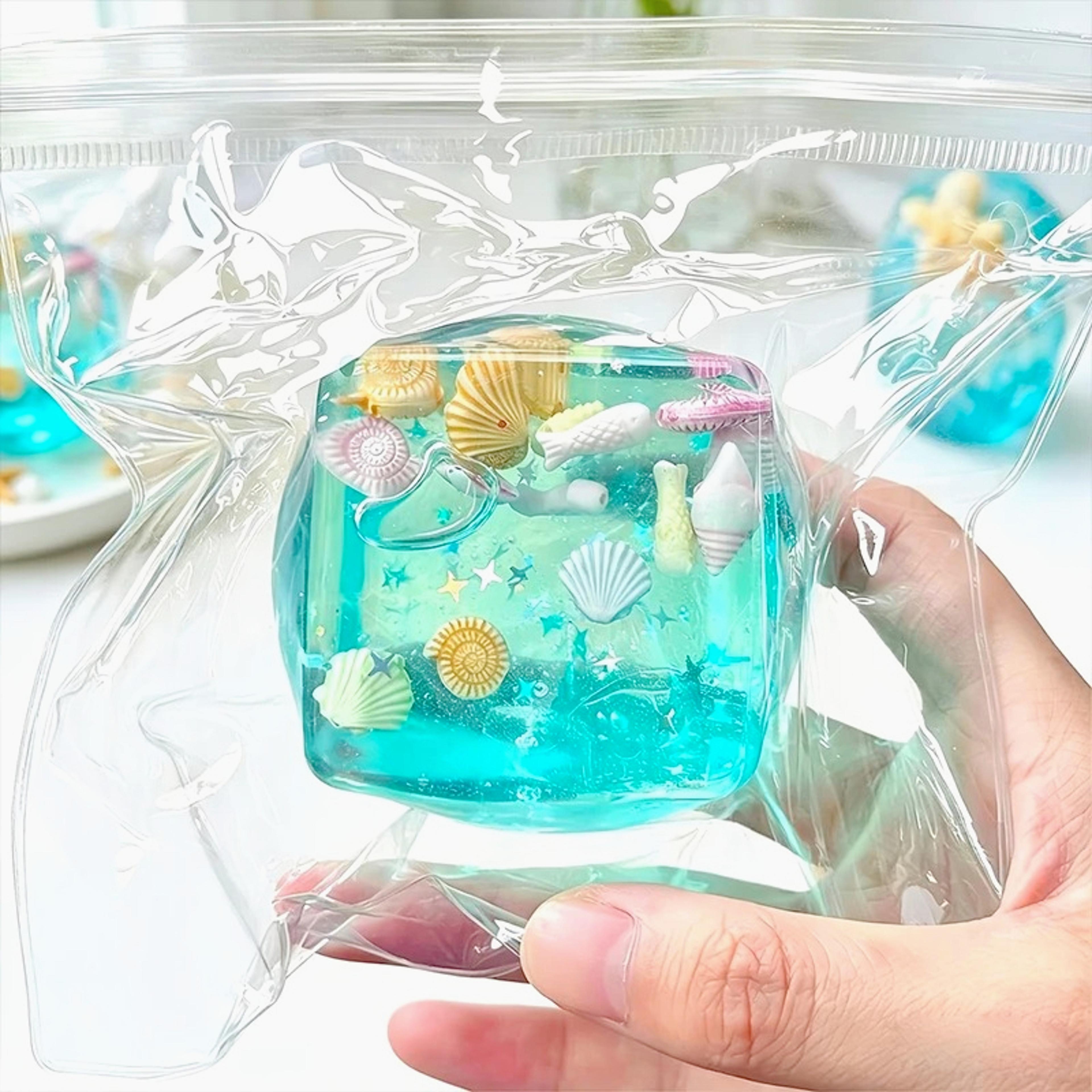squishy ocean shells cube stress ball maltose squeeze fidget toy