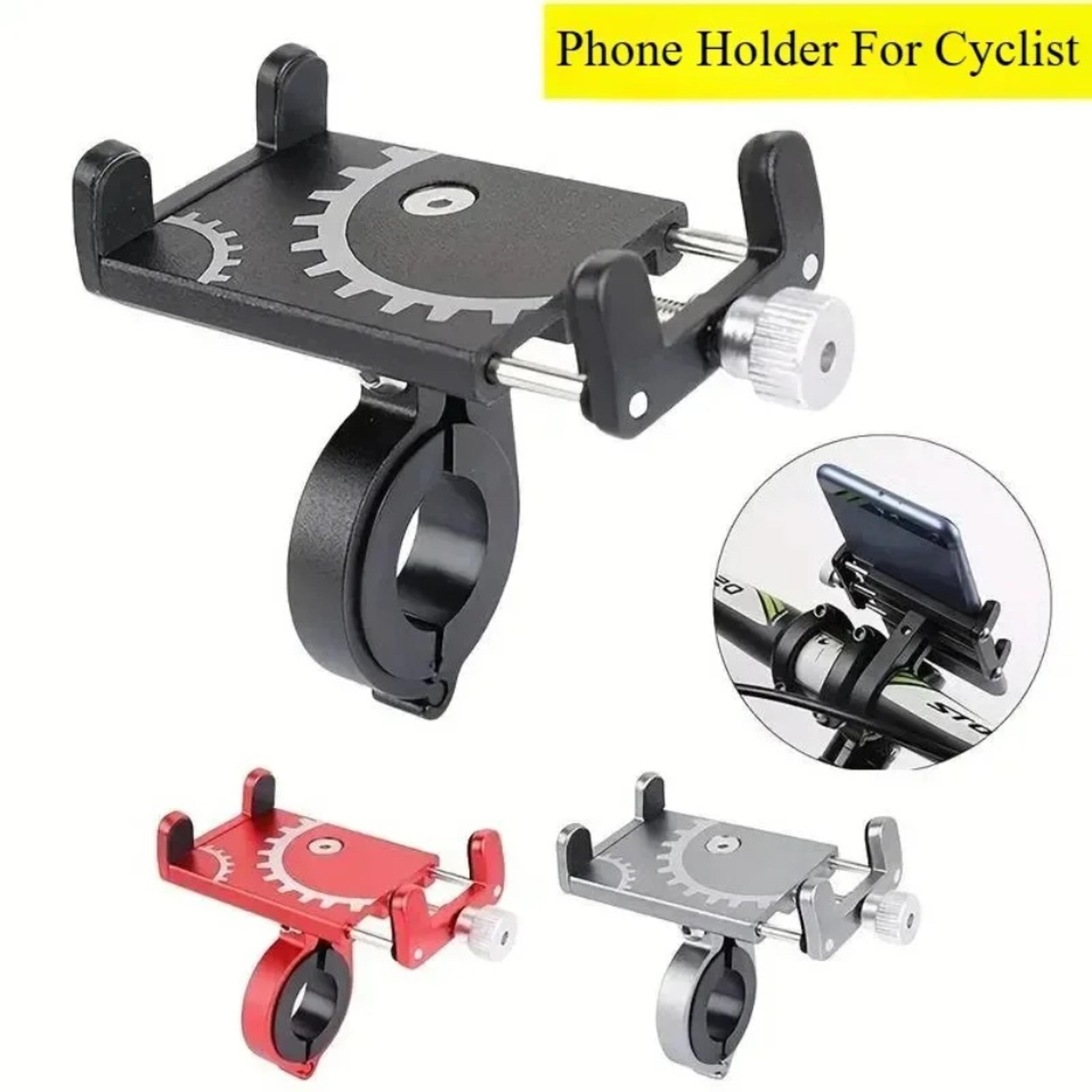 rotating bicycle phone holder with gravity expansion