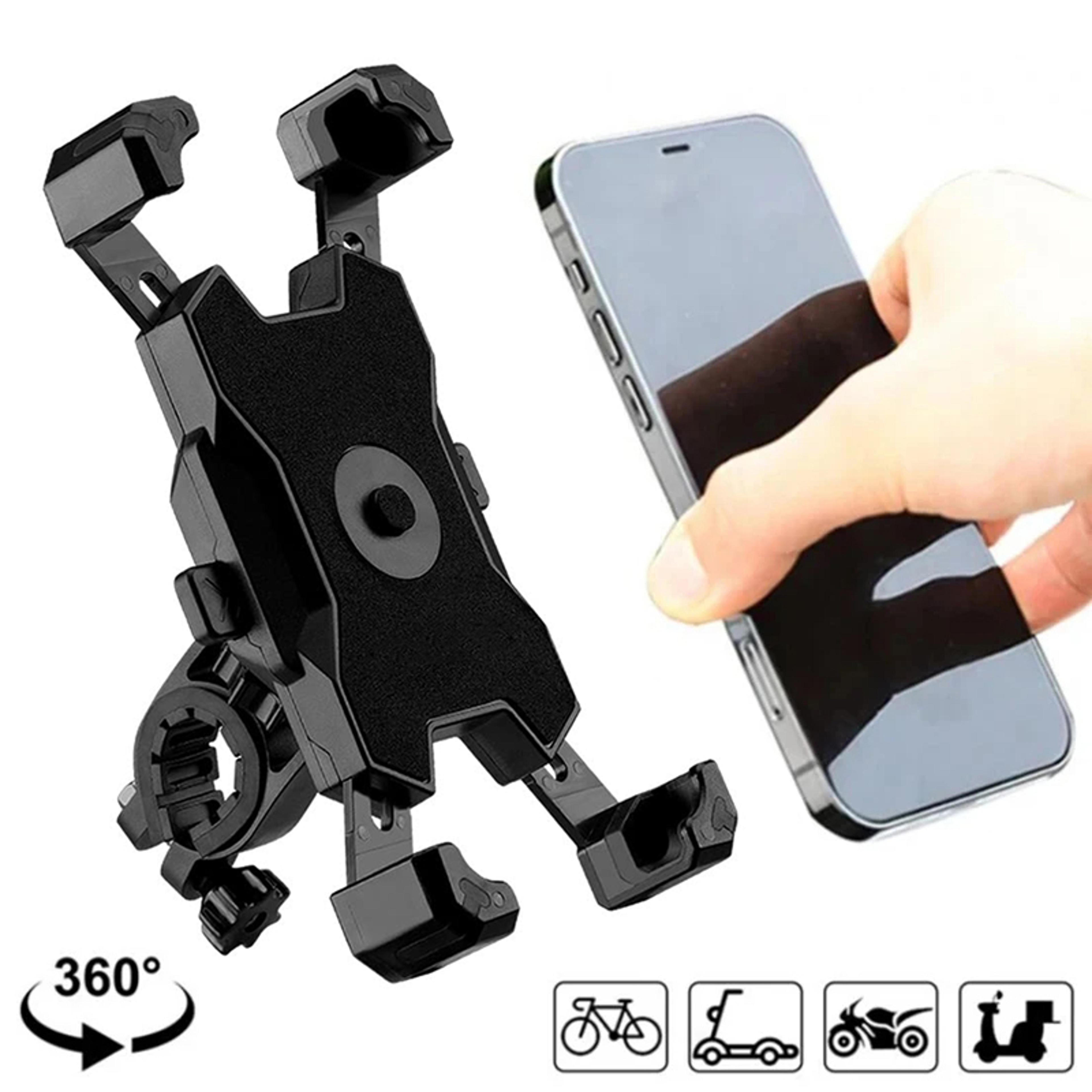 rotatable bike phone holder with shockproof handlebar mount