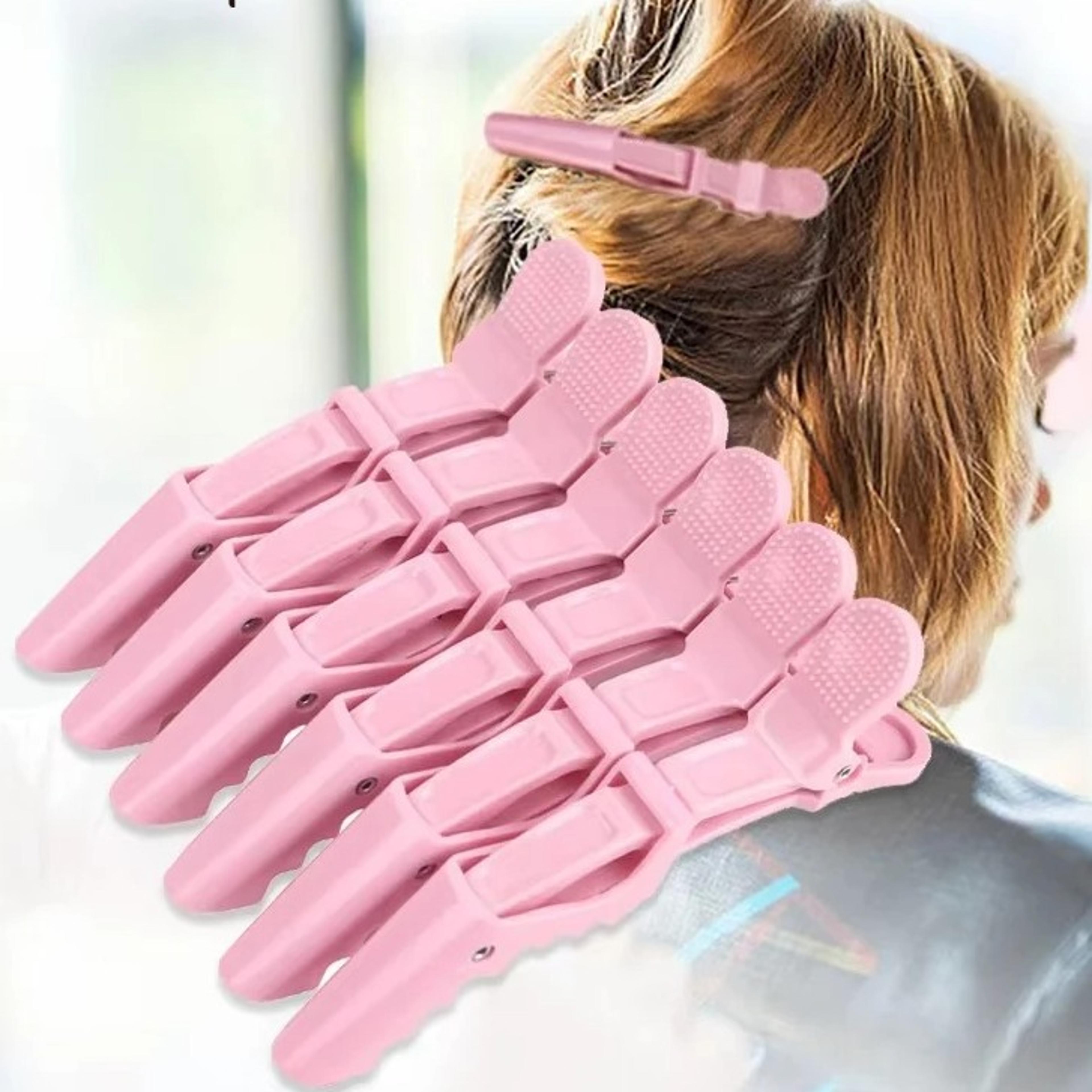 six piece plastic alligator hair clips for sectioning and styling