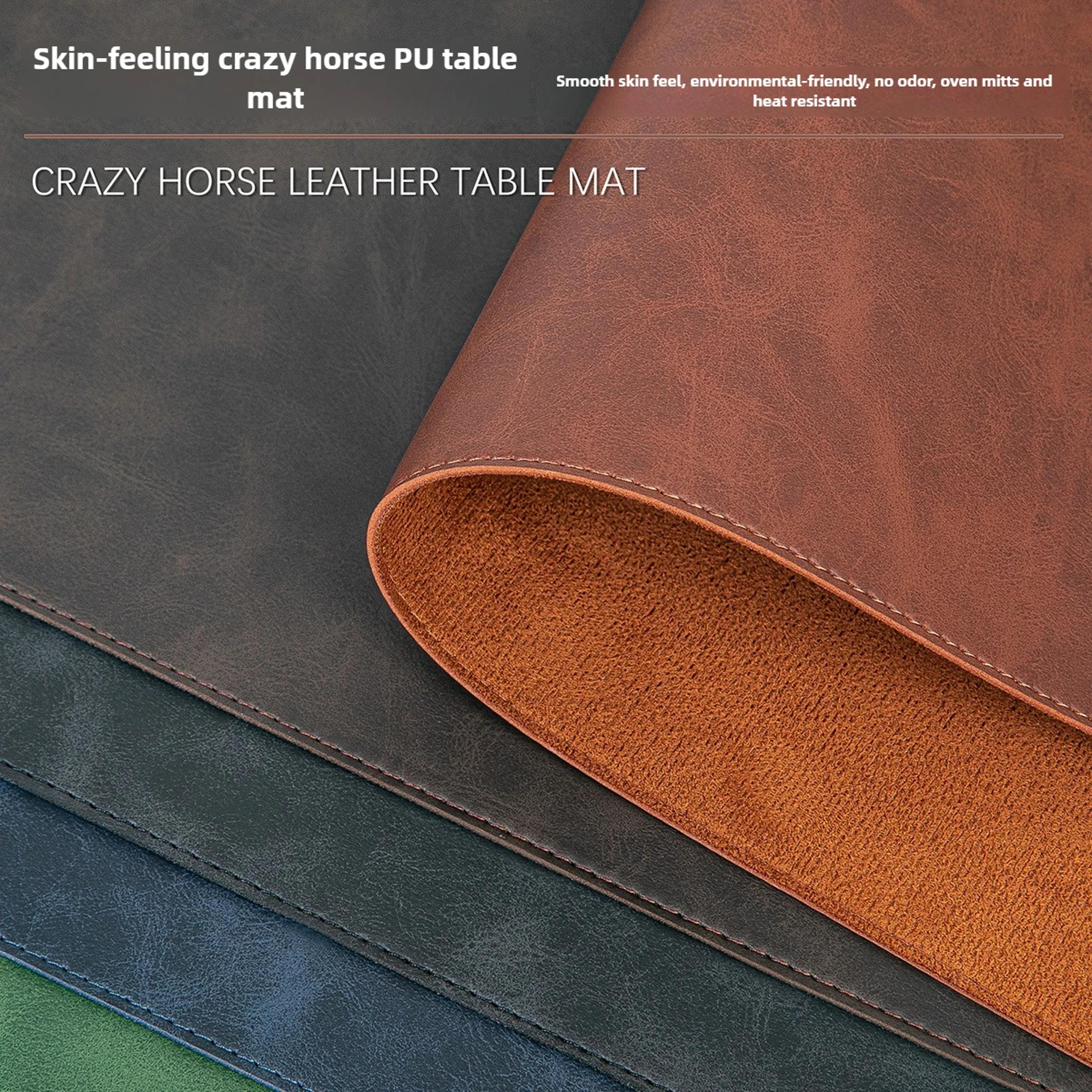 large waterproof pu leather desk pad with non slip base for keyboard and mouse