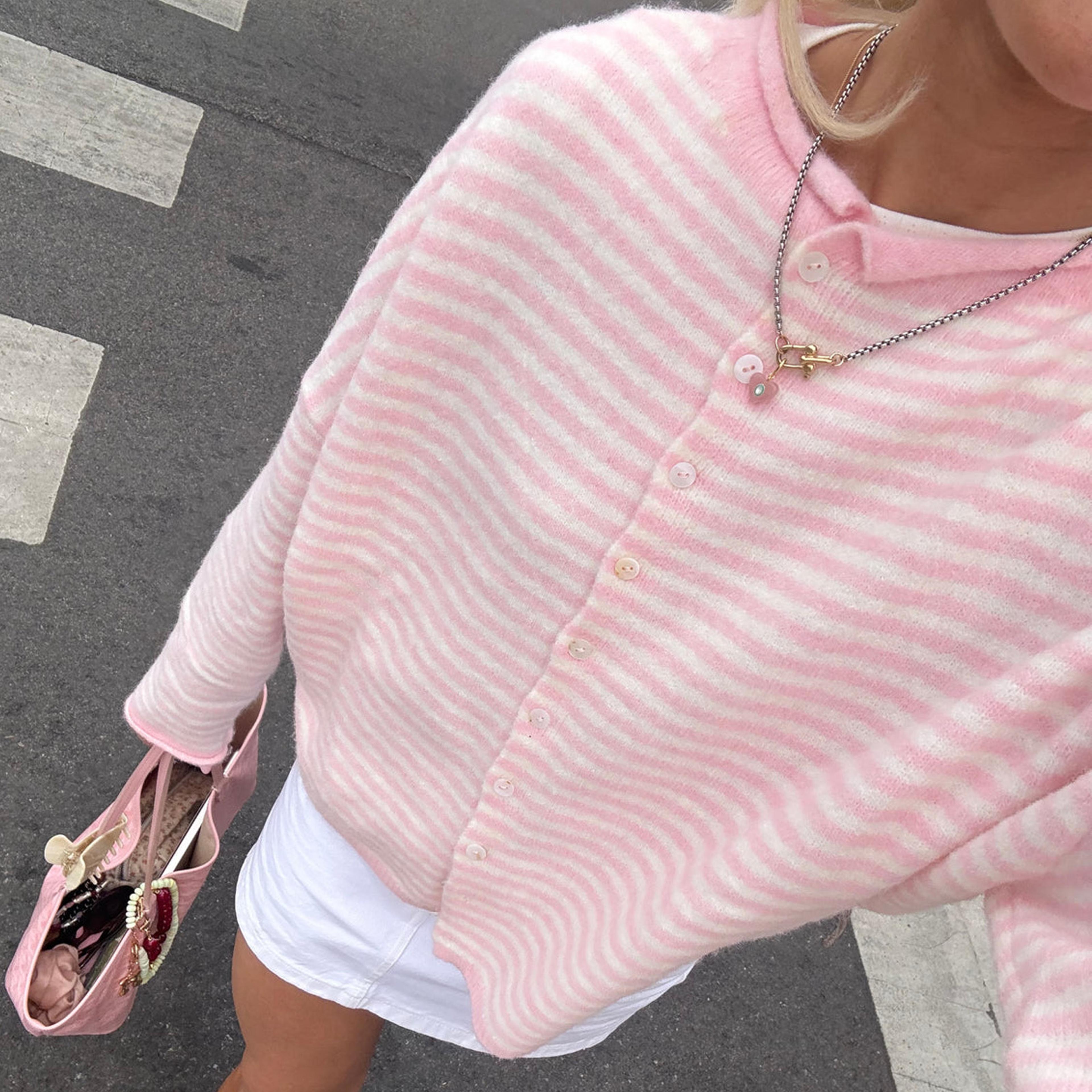 womens knit cardigan sweater with long sleeves and o-neck design