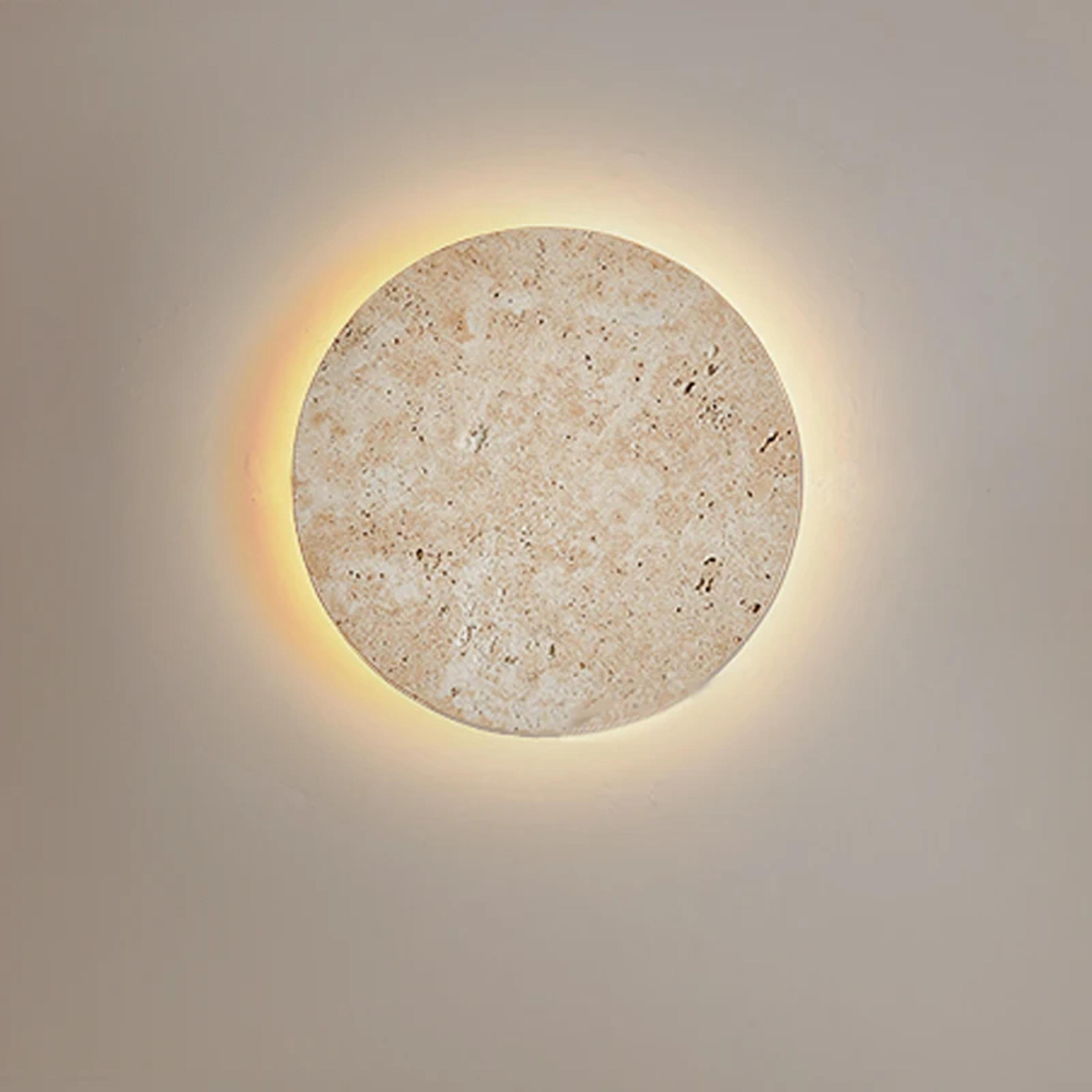 natural yellow cave stone led wall sconce modern wabi sabi bedside lamp