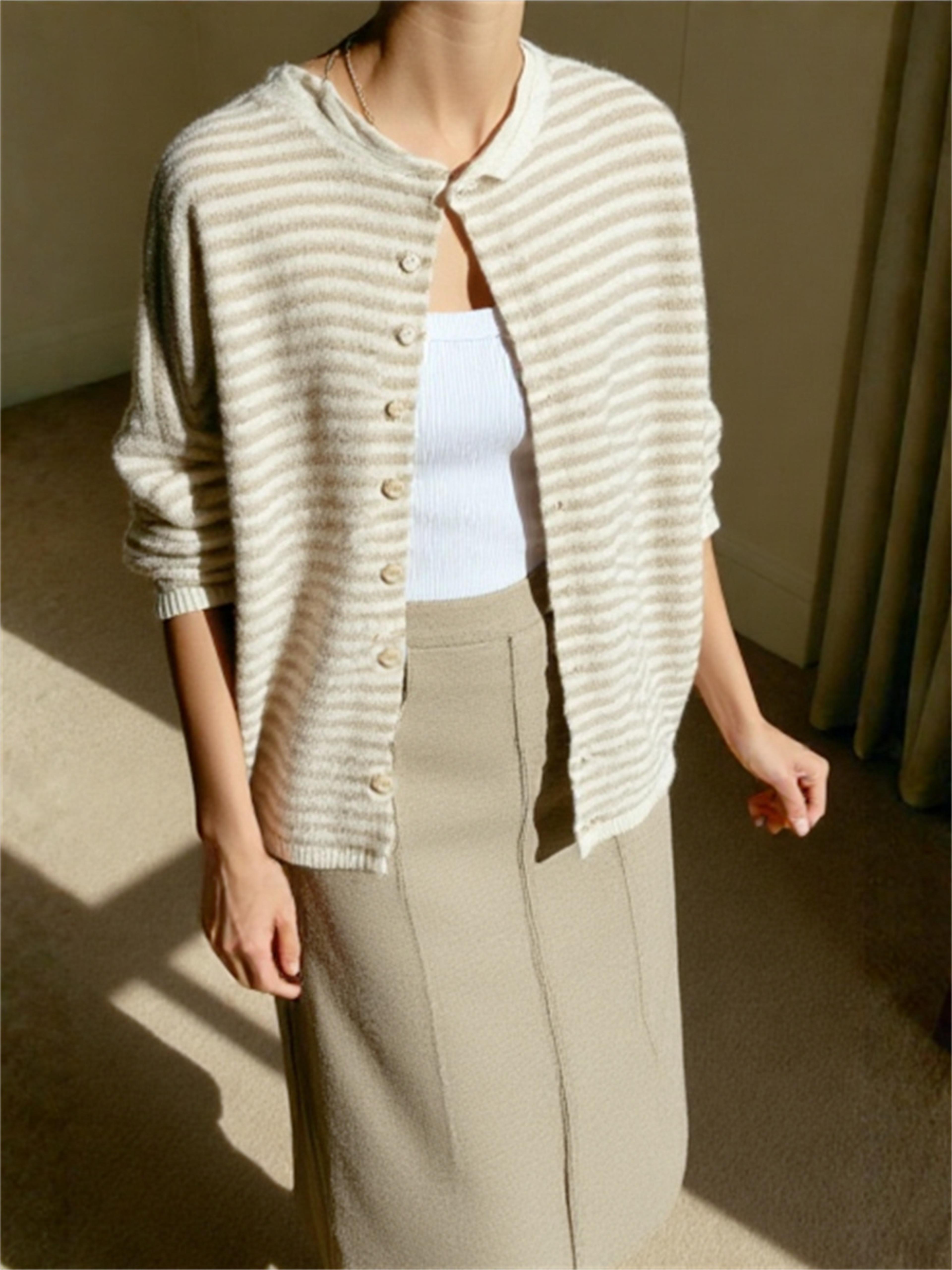 womens button down knit cardigan sweater with long sleeves