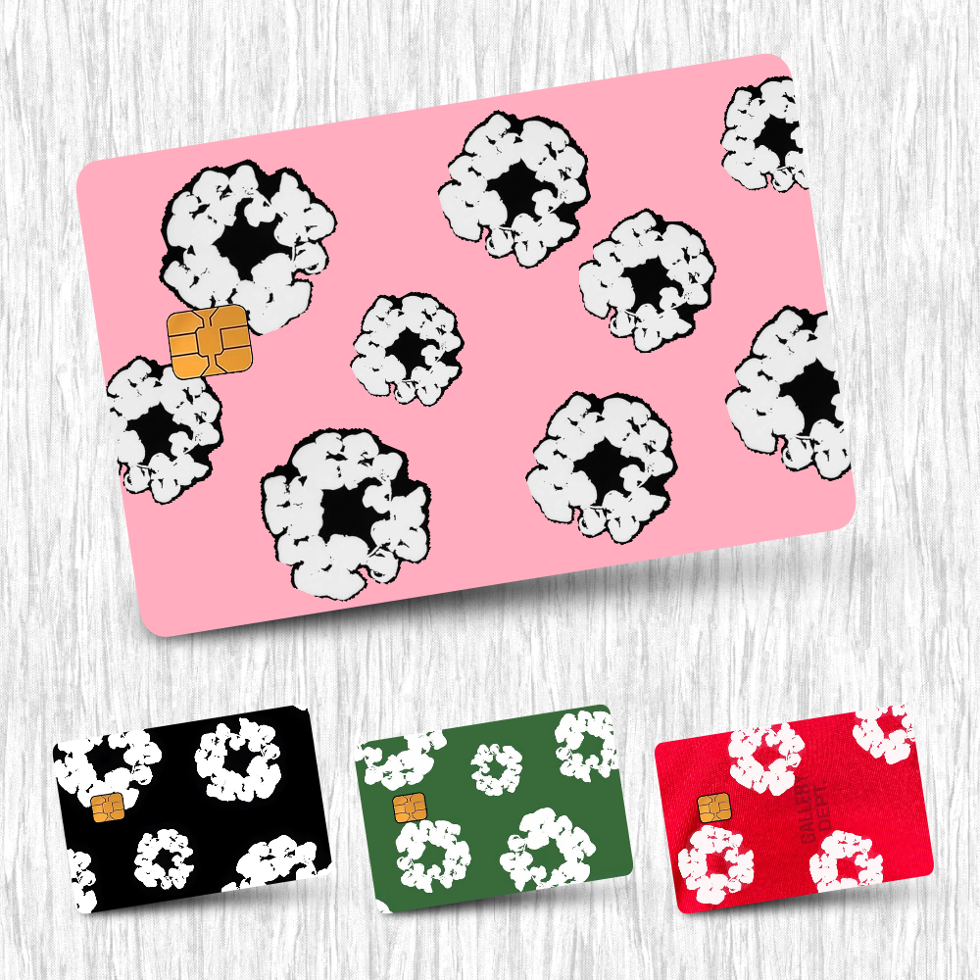 waterproof credit card skin sticker with cartoon tear-effect design