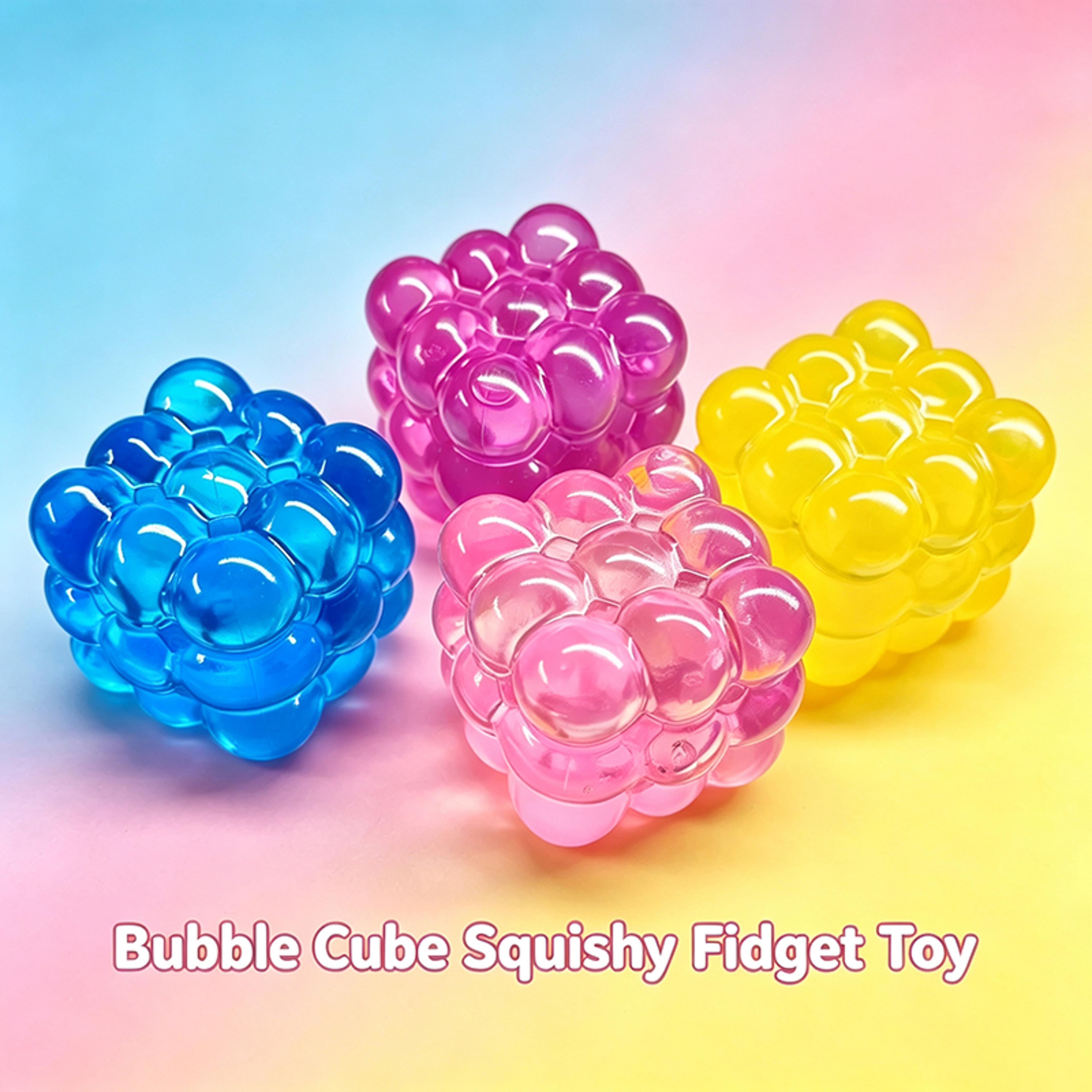 clear bubble cube fidget toy slow rebound sensory squeeze toy for adults