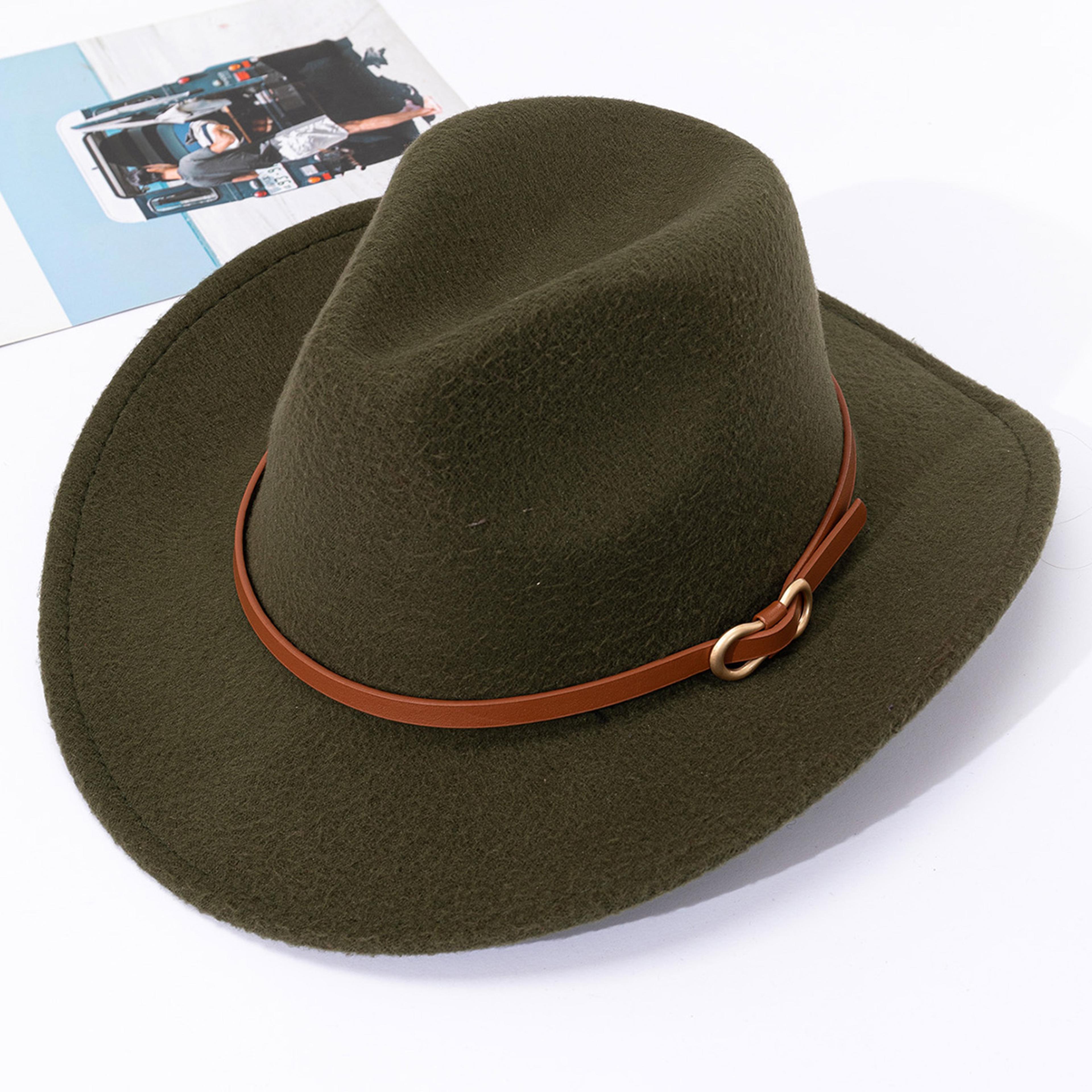 unisex british style fedora hat with flat brim and soft felt finish