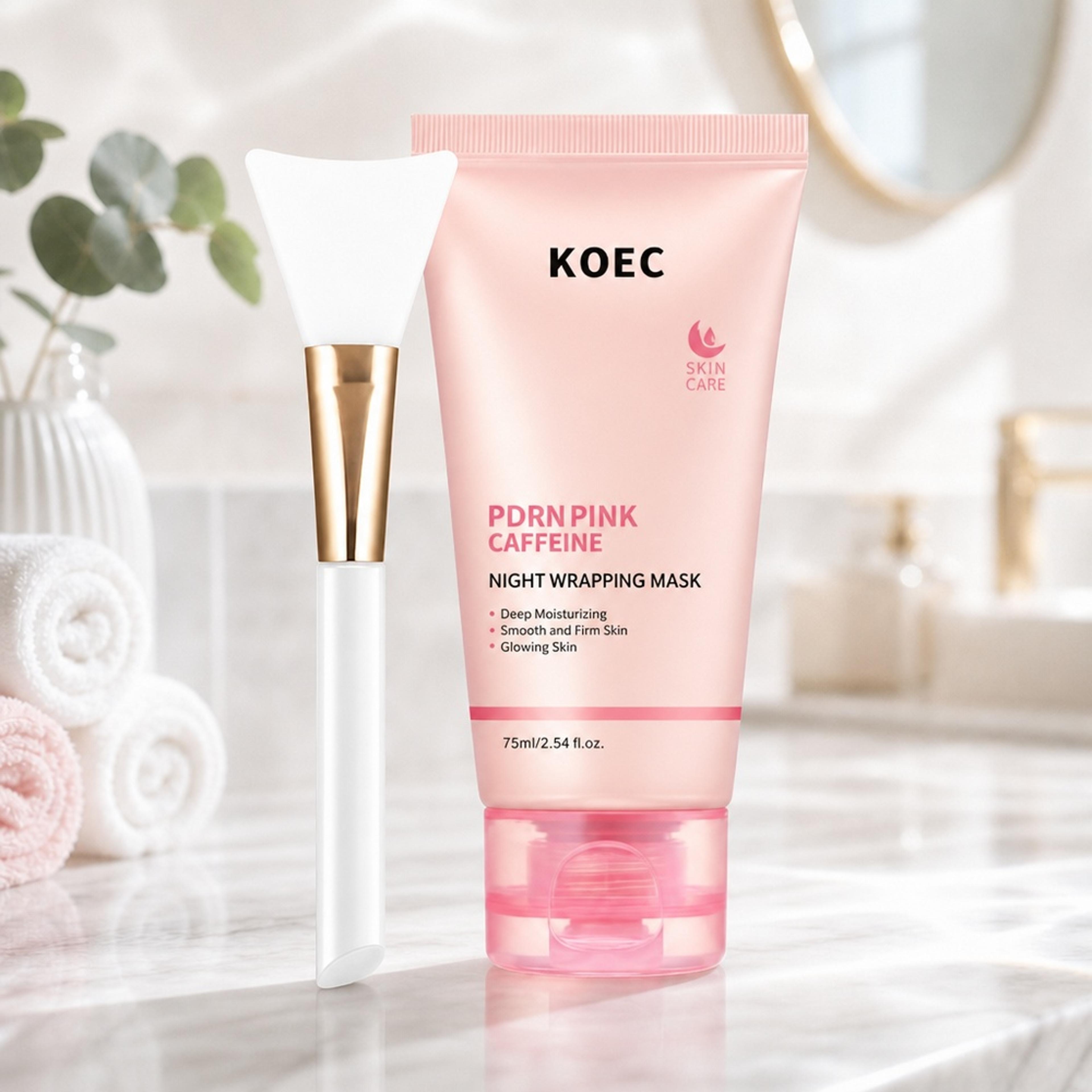 pink caffeine overnight face mask hydrating gel sleeping mask