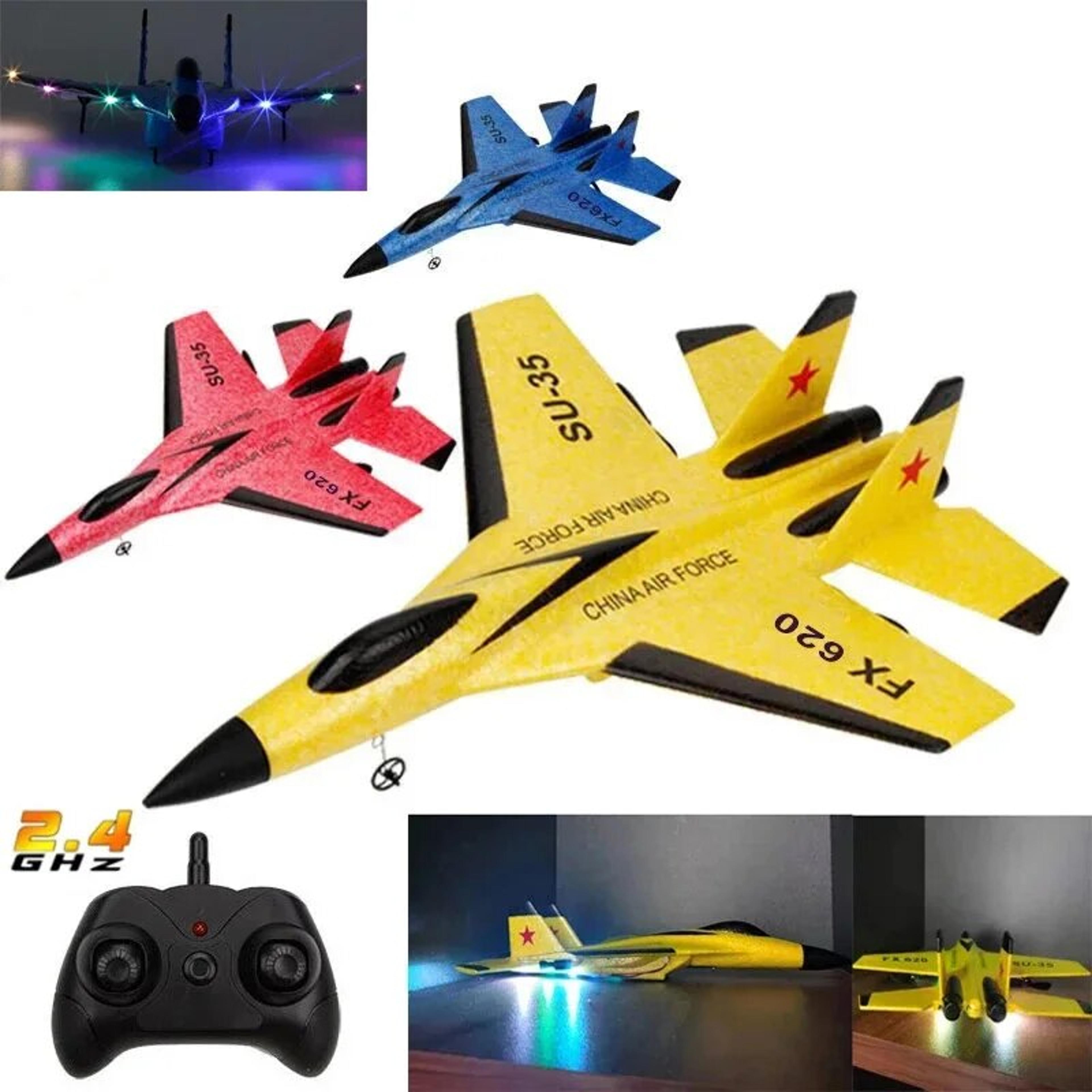 remote control rc airplane foam glider with led lights