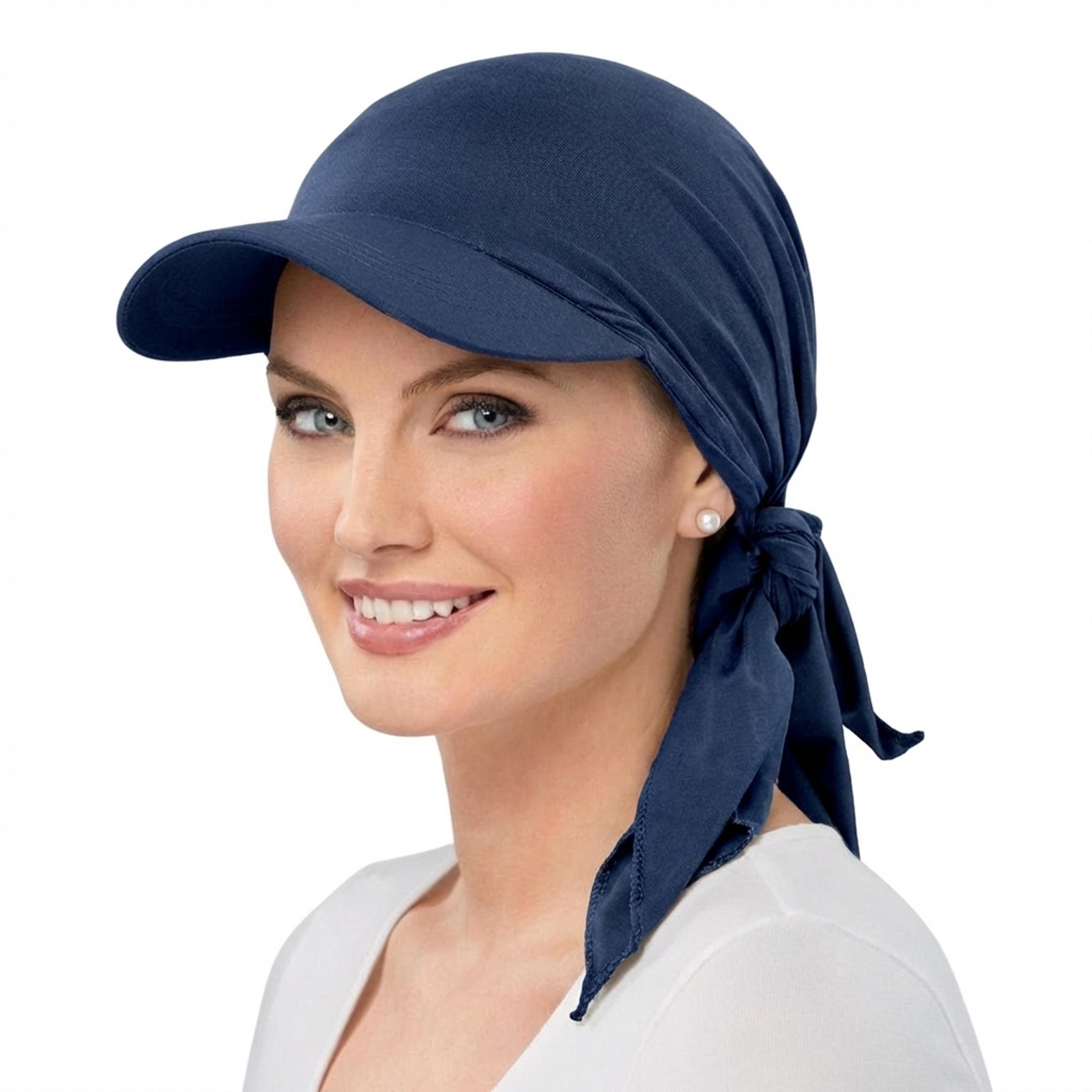classic turban baseball cap with sun visor for women lightweight sun hat headscarf