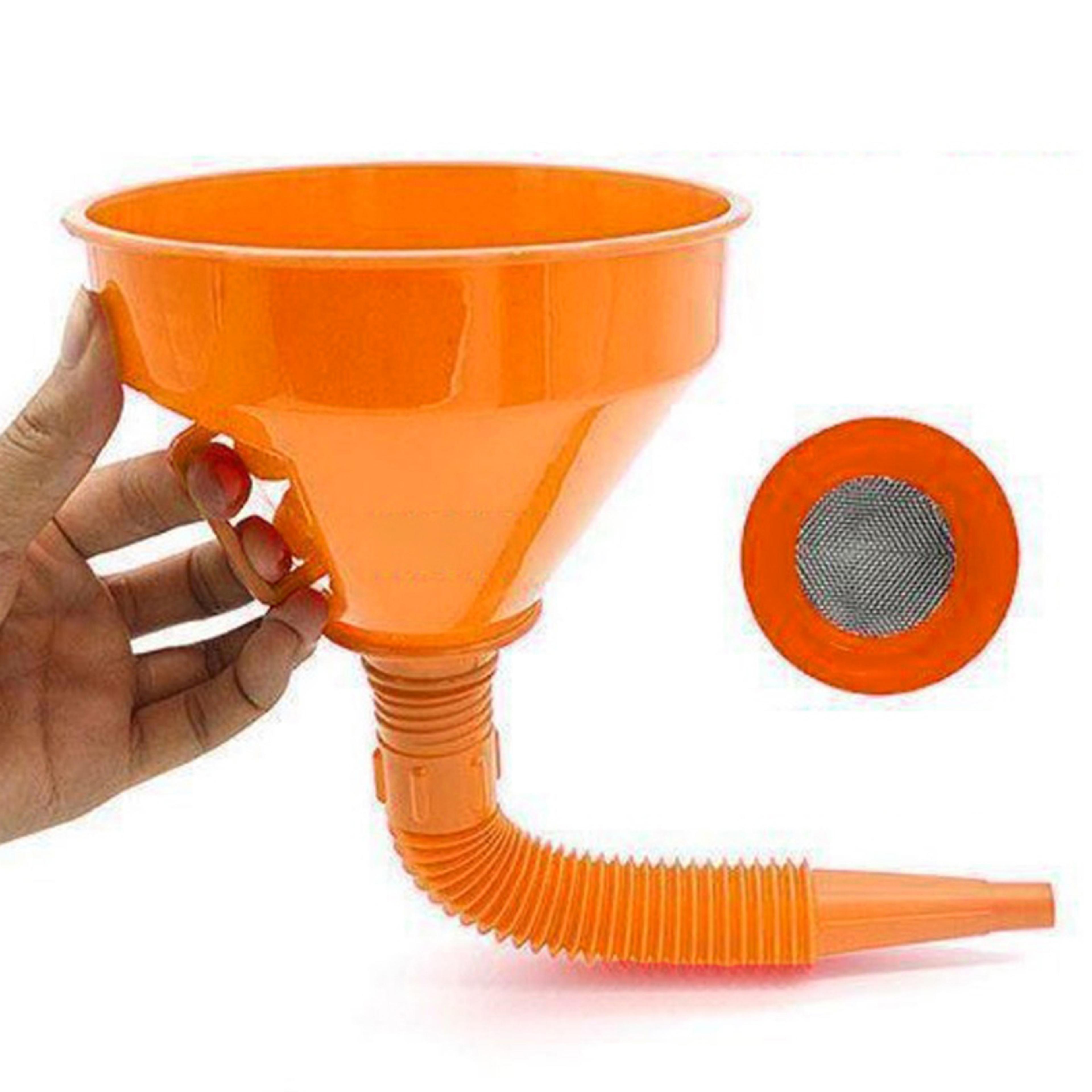 fuel funnel with strainer for oil, gasoline & diesel transfer