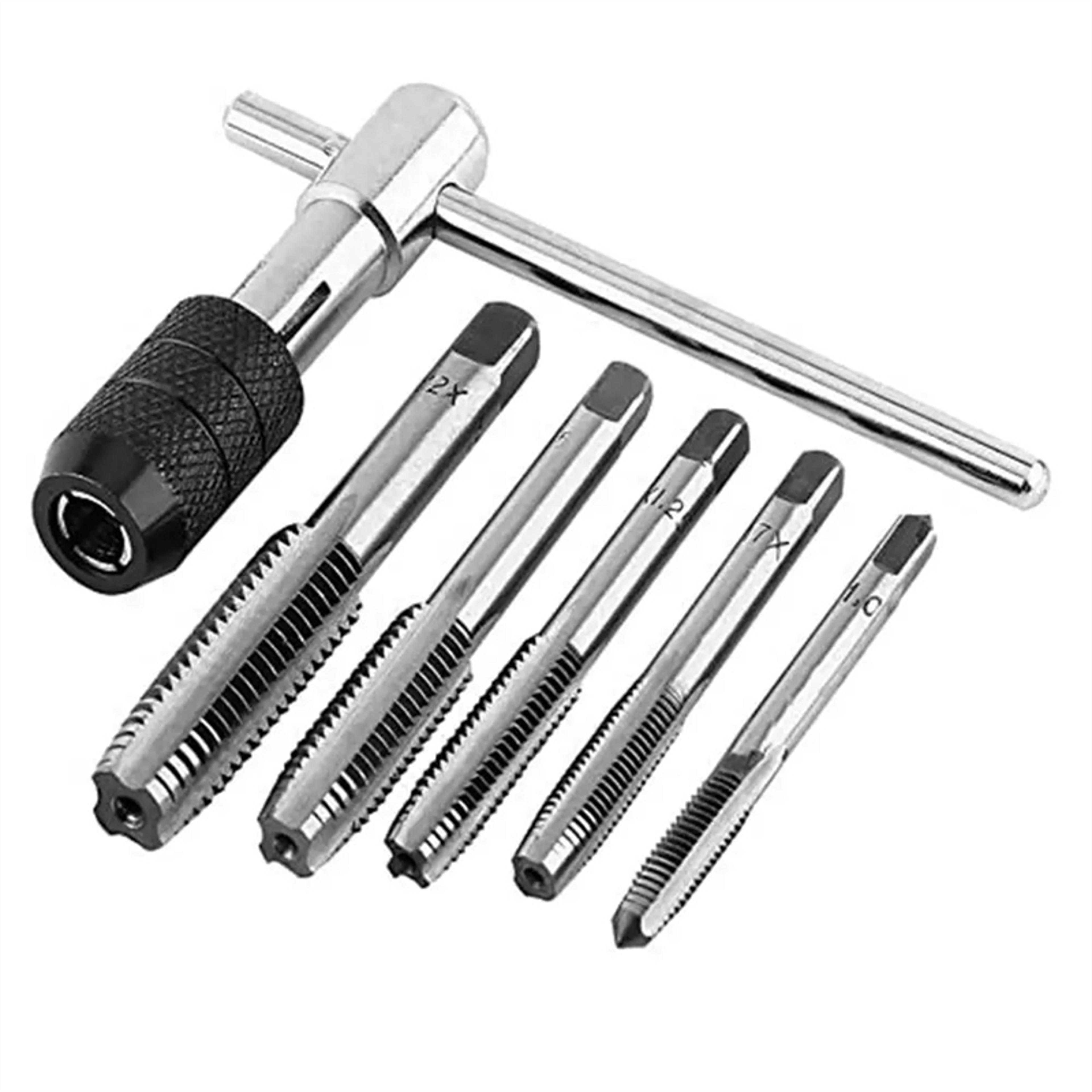 precision t handle tap wrench set with thread tapping tool kit