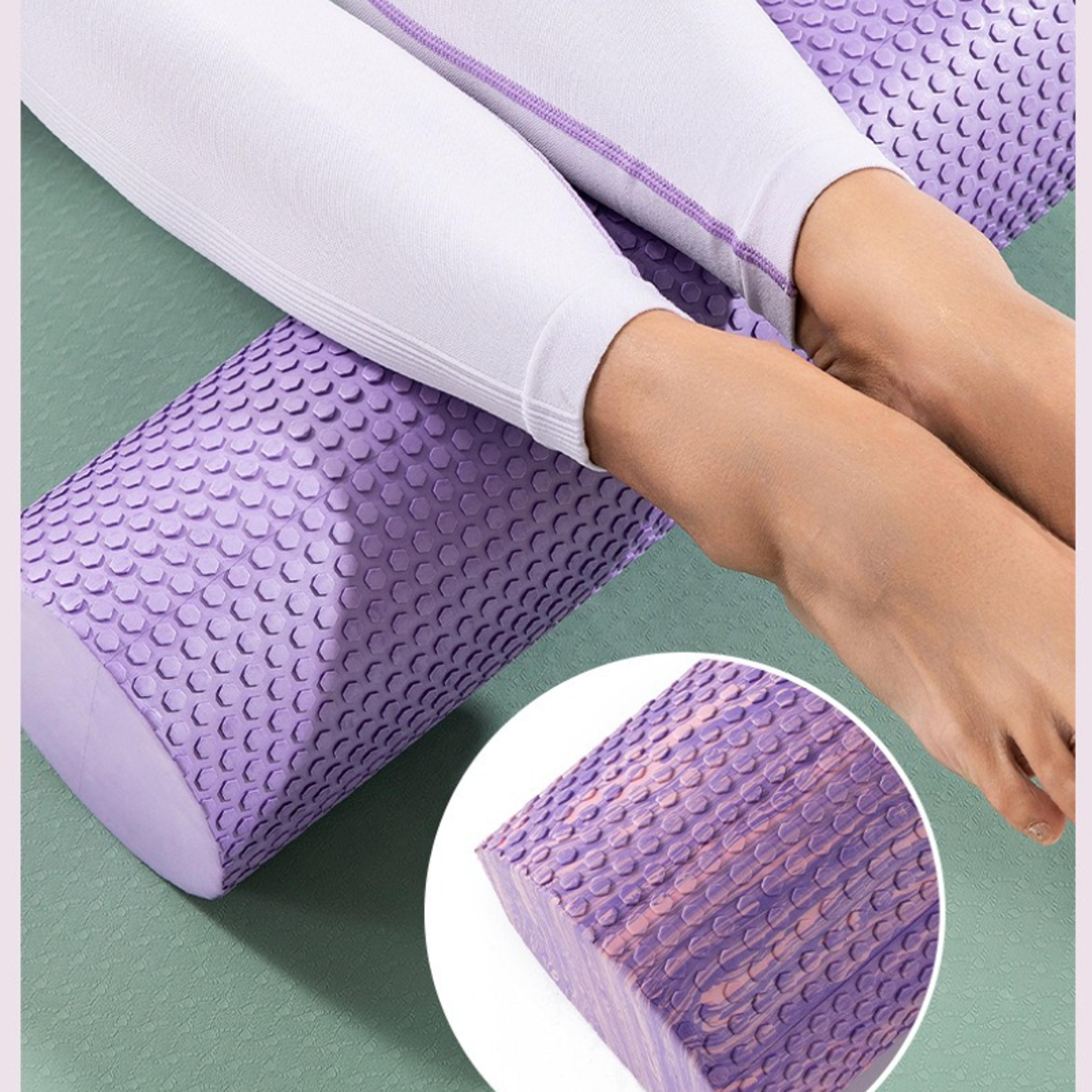 foam roller eva deep tissue massage roller for yoga, fitness & muscle recovery