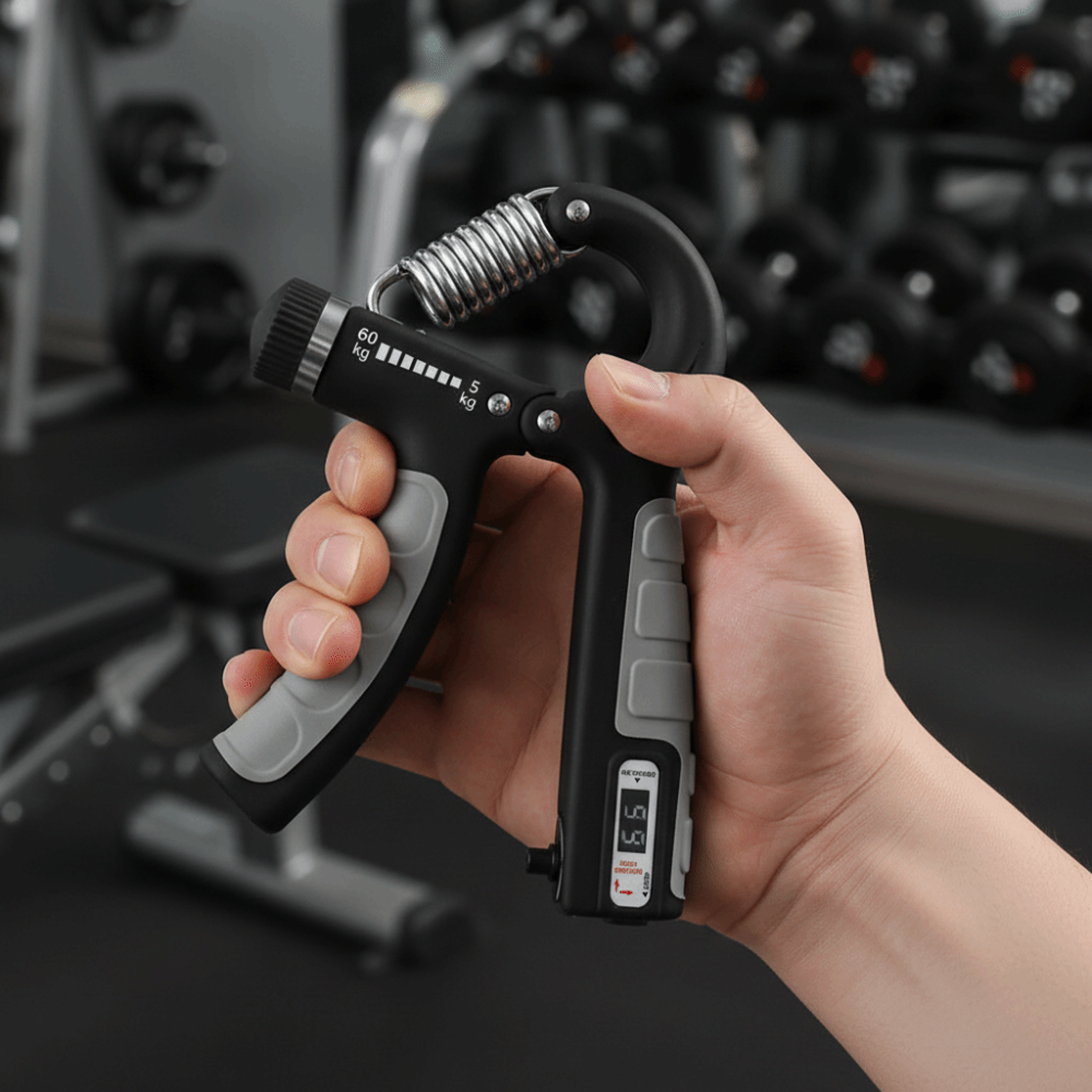hand grip strengthener with counter adjustable grip trainer for hand wrist & forearm training