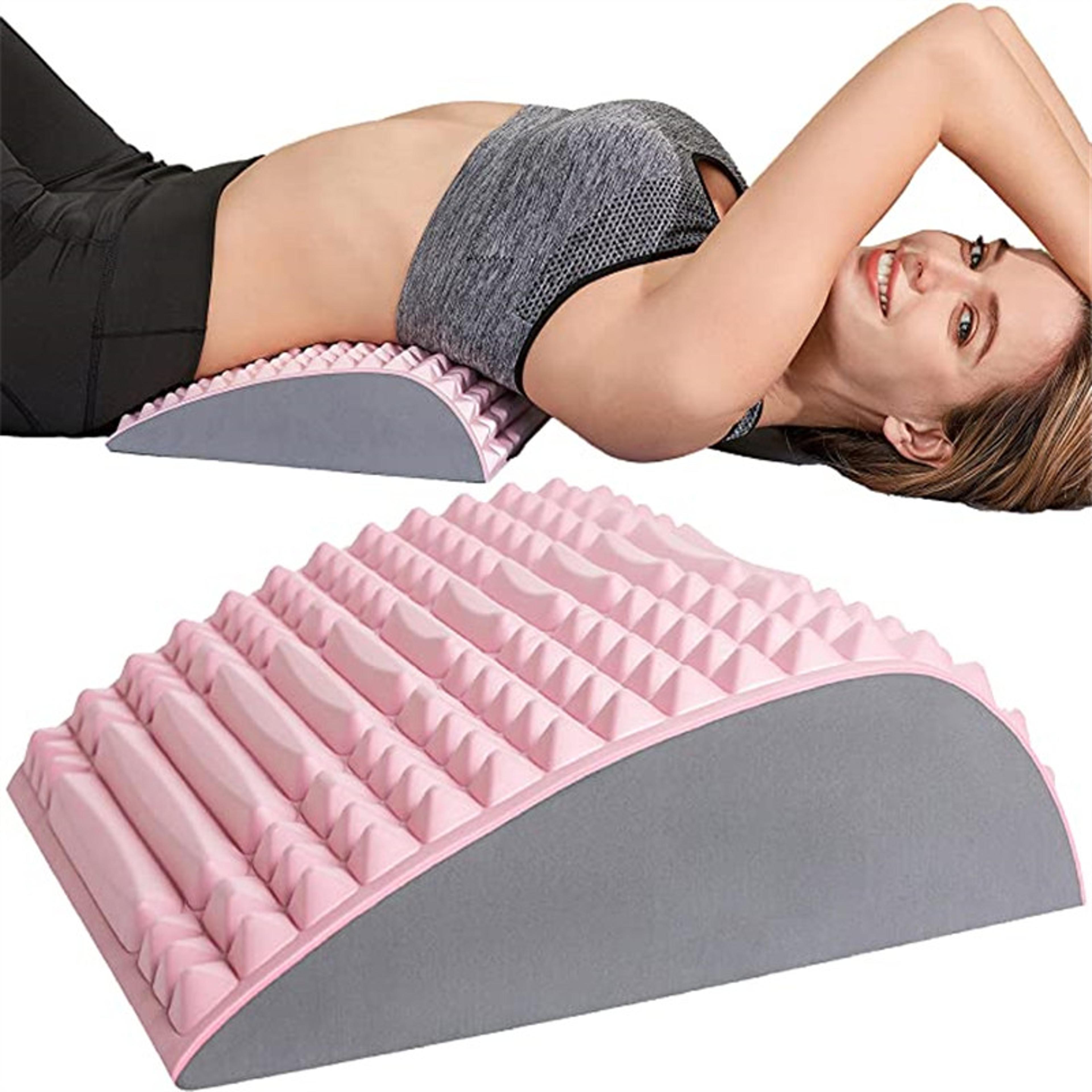 back stretcher for back pain relief with lumbar support & posture correction