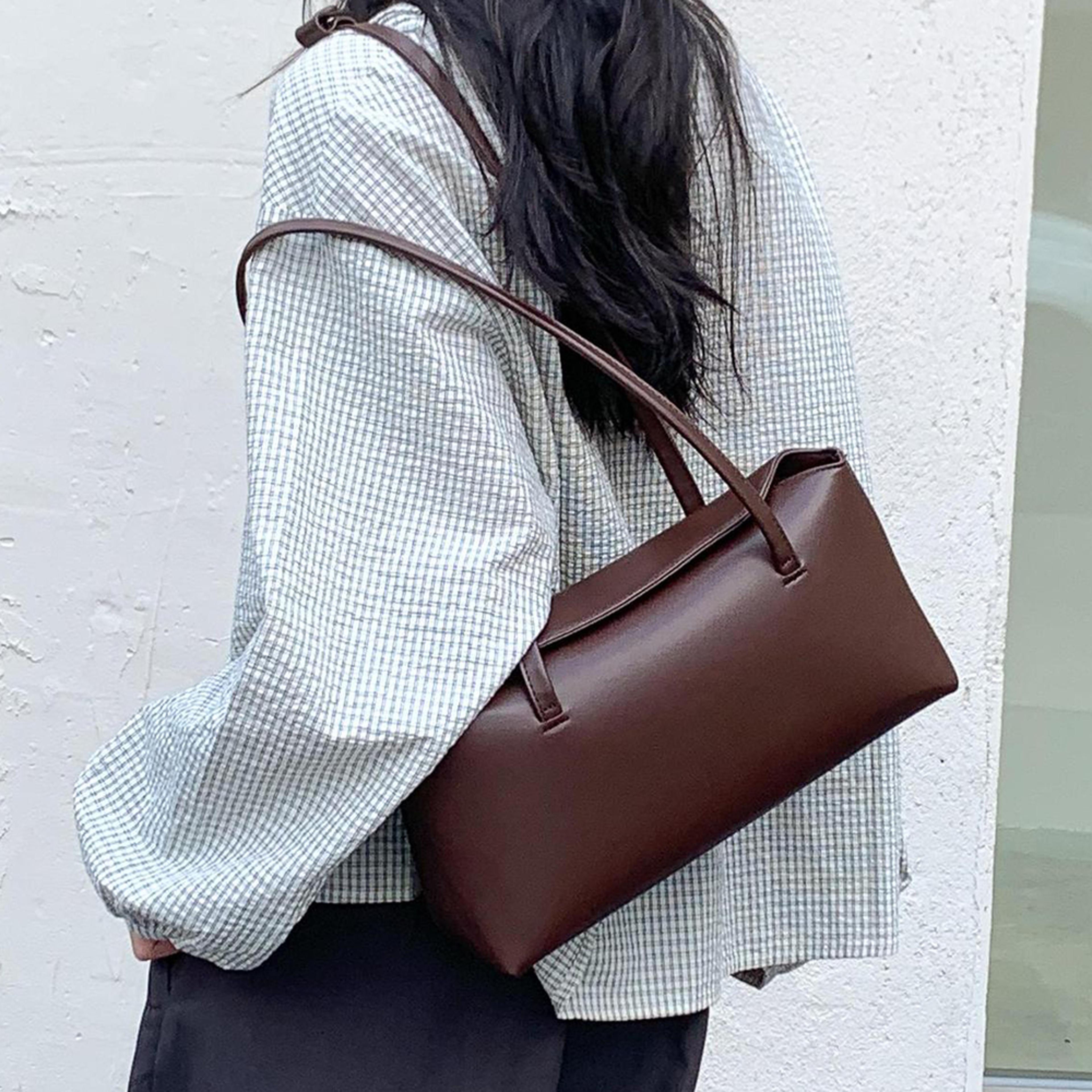 elegant pu leather pillow shoulder bag for women designer everyday tote purse