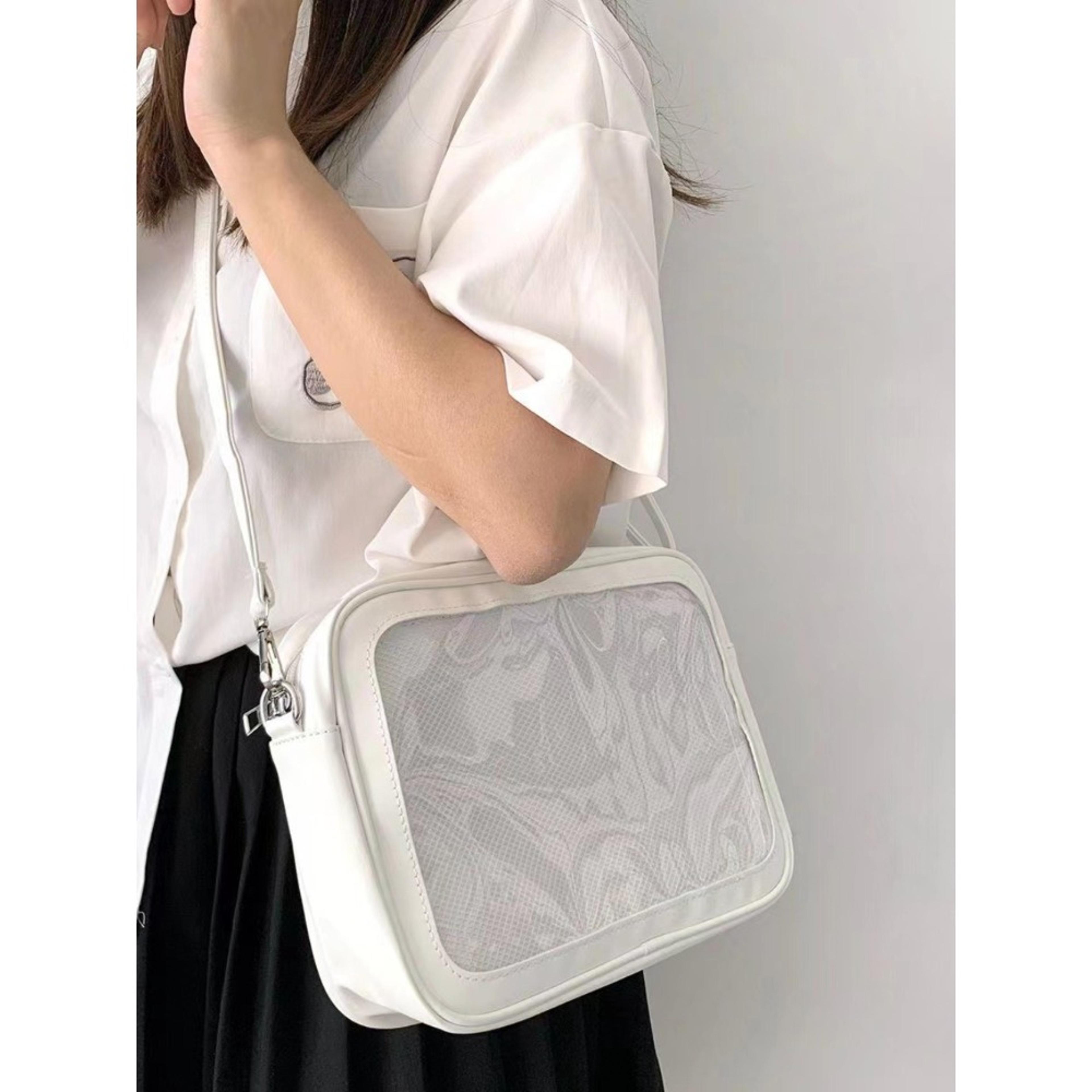 bag transparent crossbody bag for pins, charms & everyday style