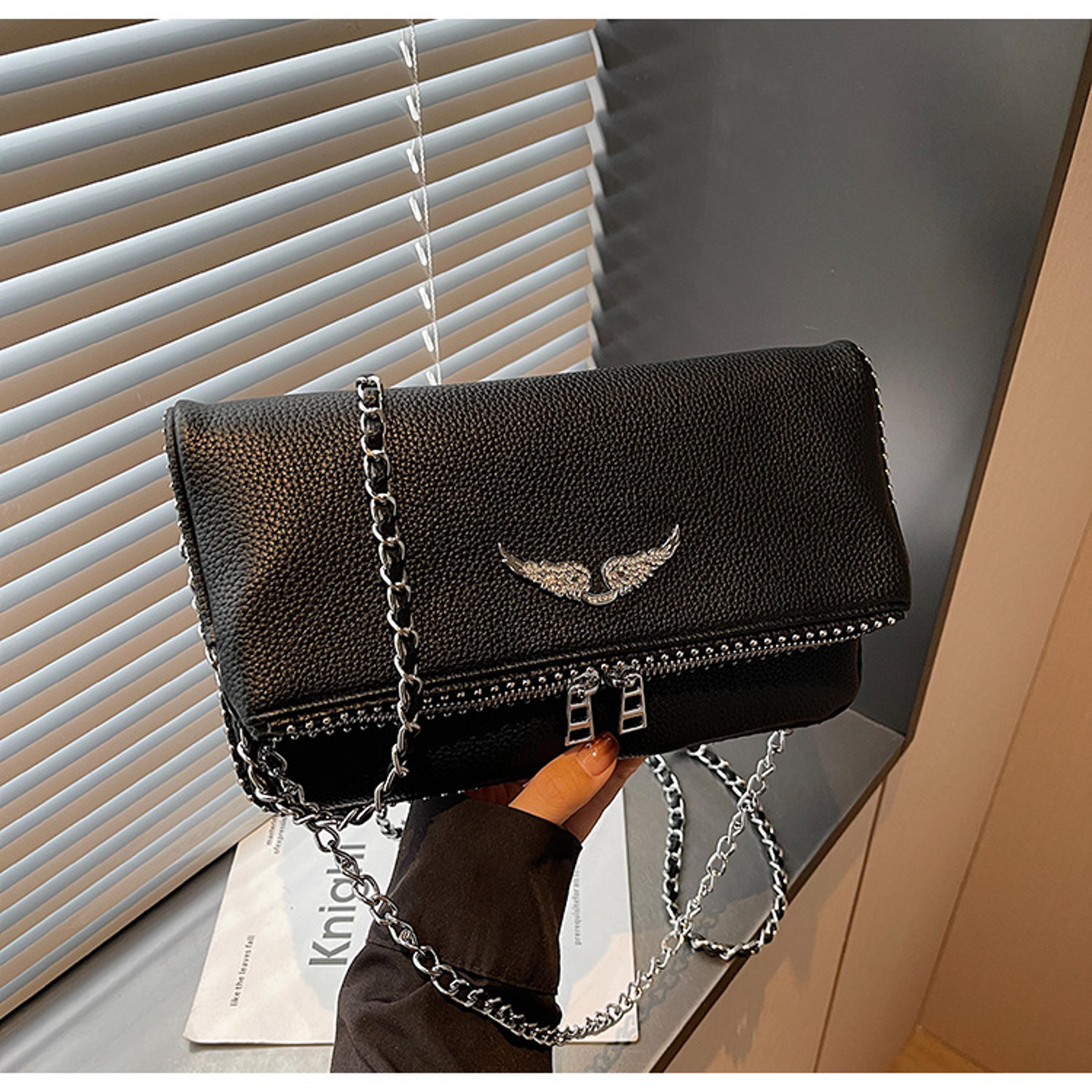 luxe crossbody bag for women with chain strap minimalist retro shoulder purse