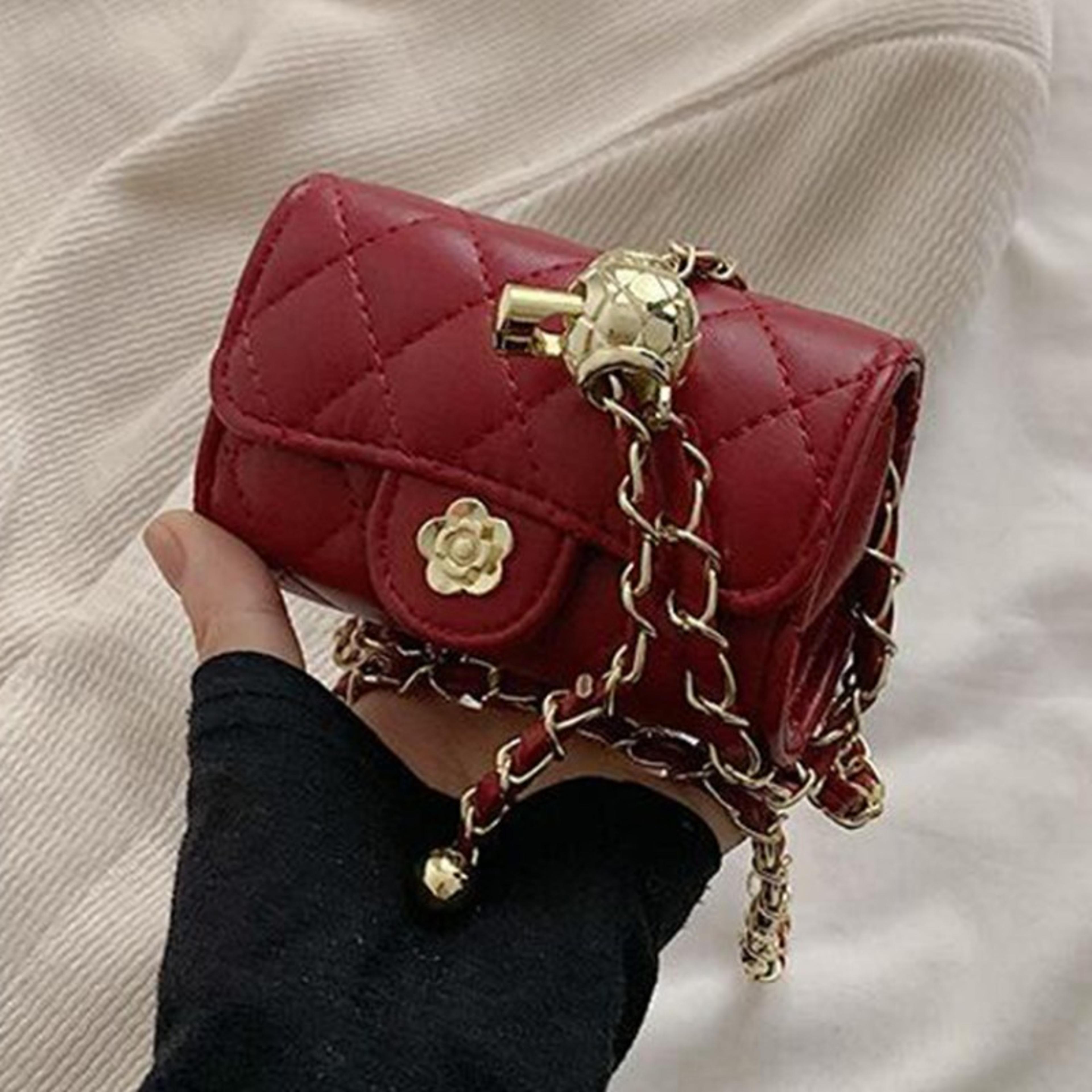 elegant mini crossbody bag with chain strap for women stylish pu leather shoulder bag