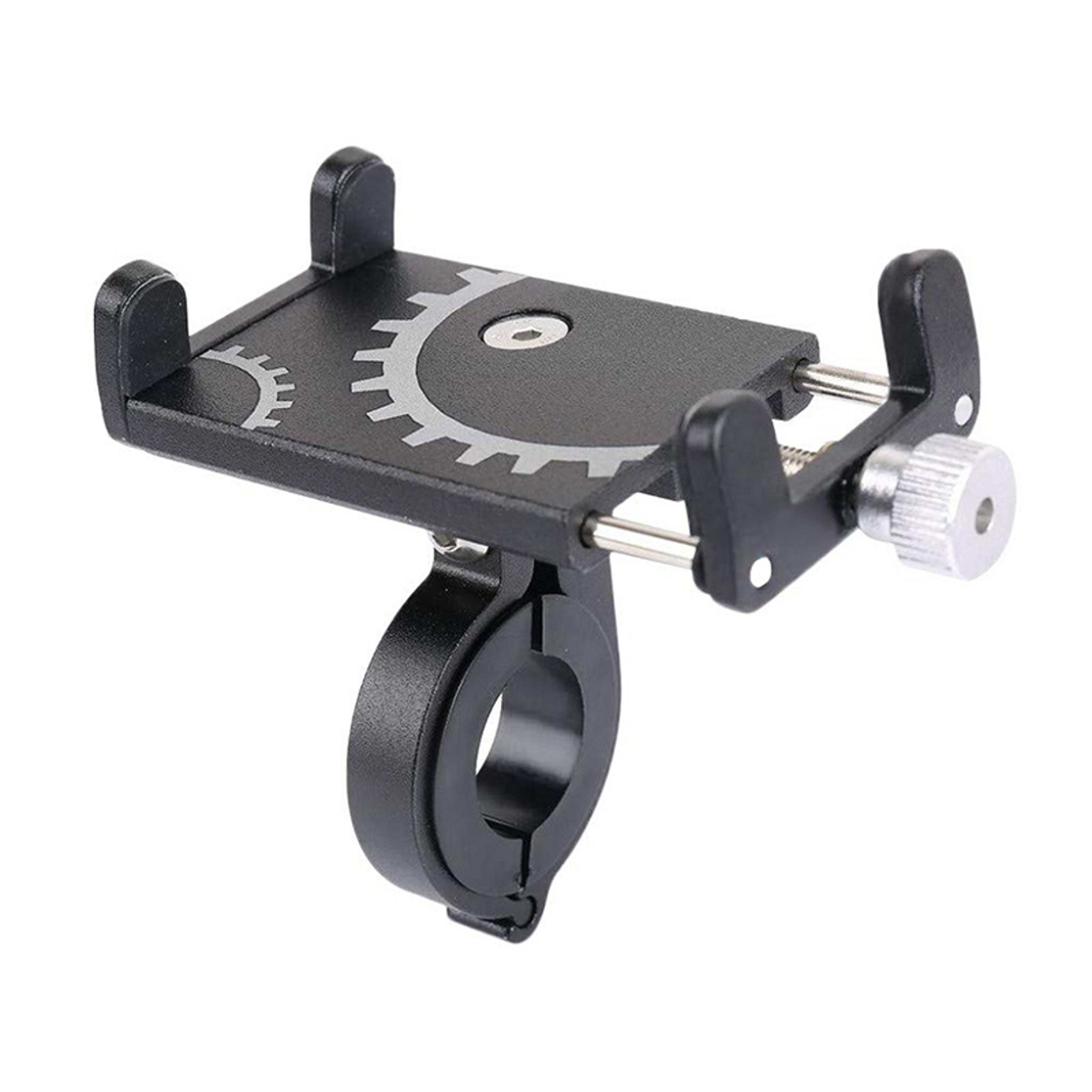 universal bike phone mount metal handlebar holder for bicycle & motorcycle with secure anti-slip grip
