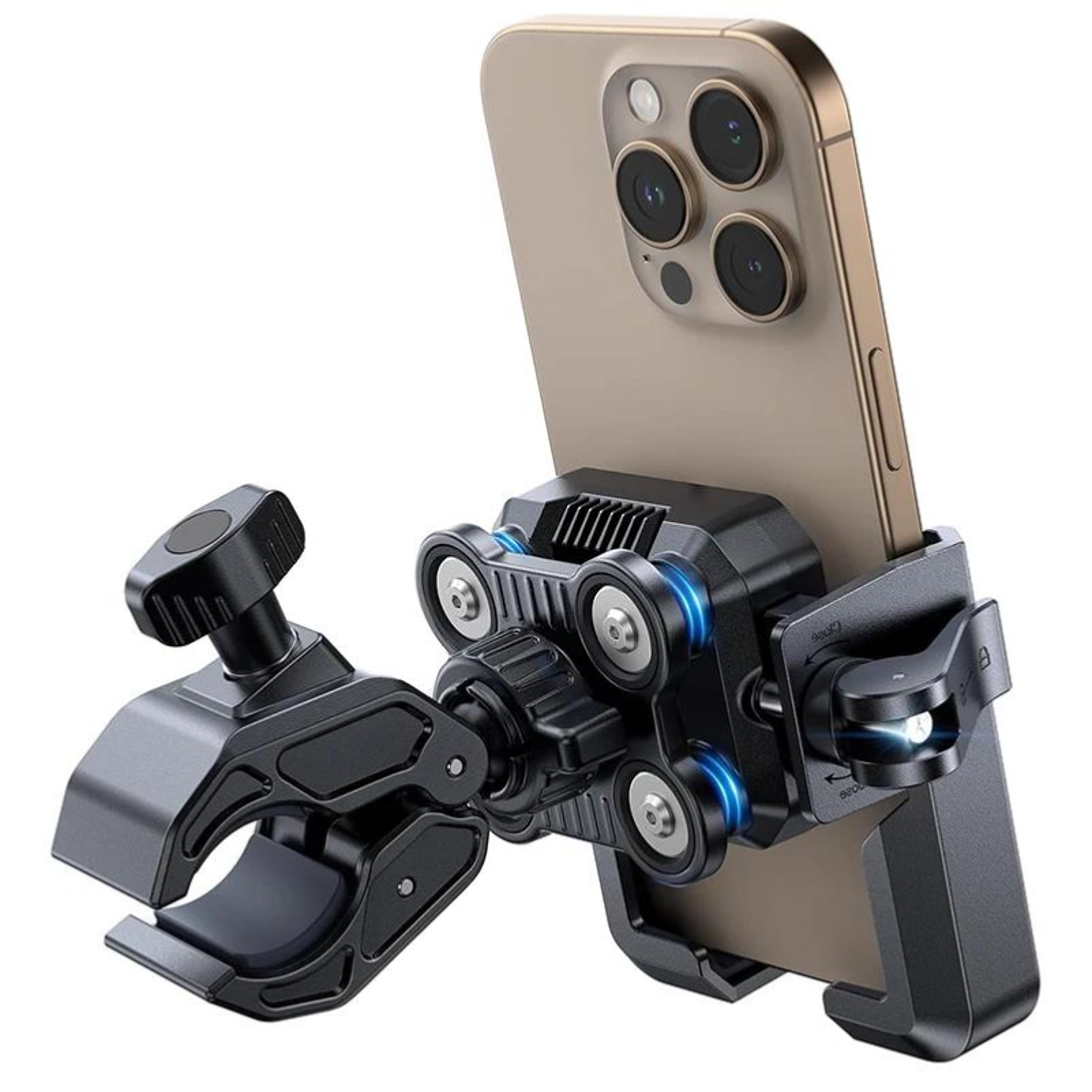 universal motorcycle phone mount with dual vibration dampener