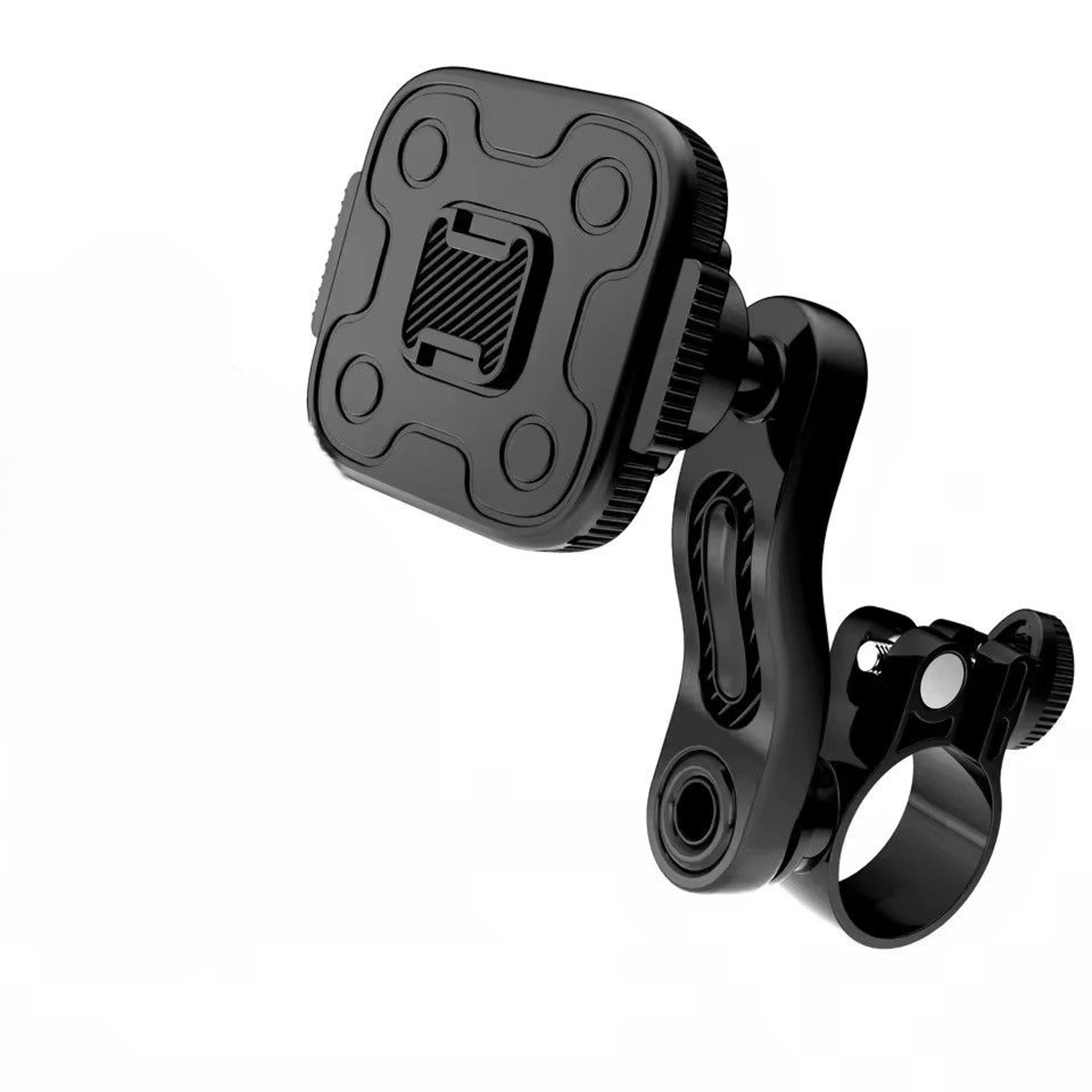 rotating motorcycle phone holder with automatic magnetic bike handlebar mount