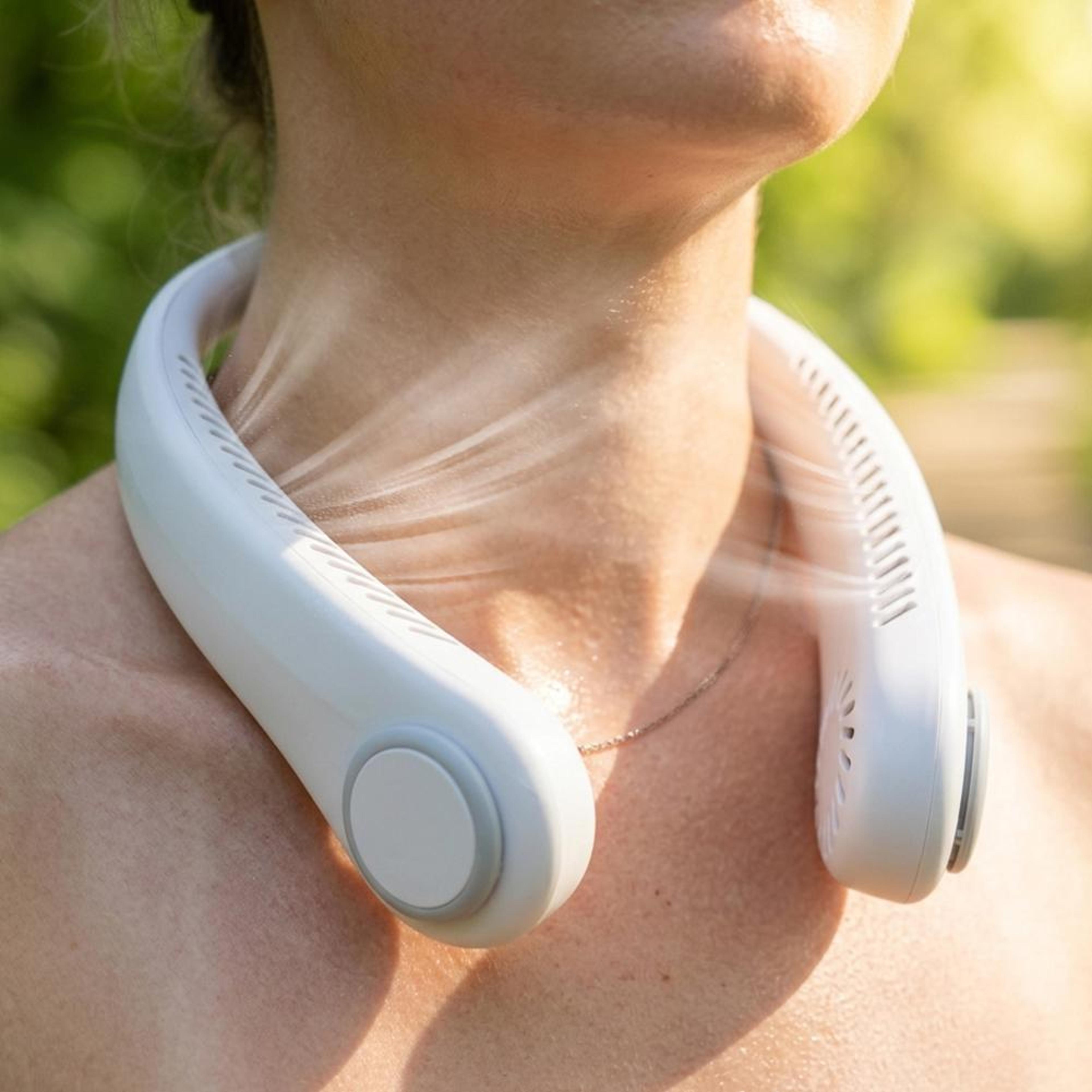 portable neck fan bladeless hands free personal cooling fan for outdoor travel & work