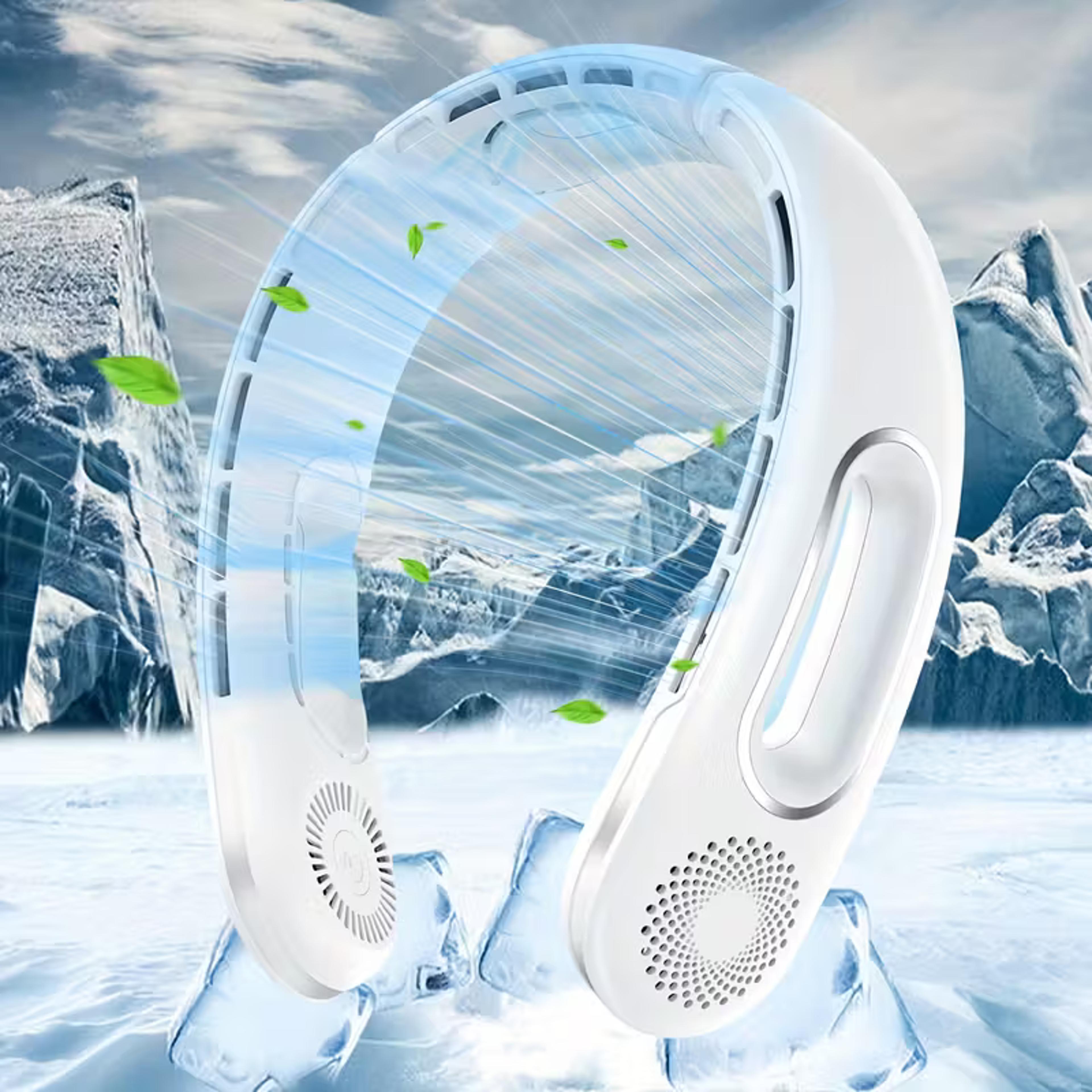 portable neck fan usb rechargeable bladeless wearable cooling fan with airflow