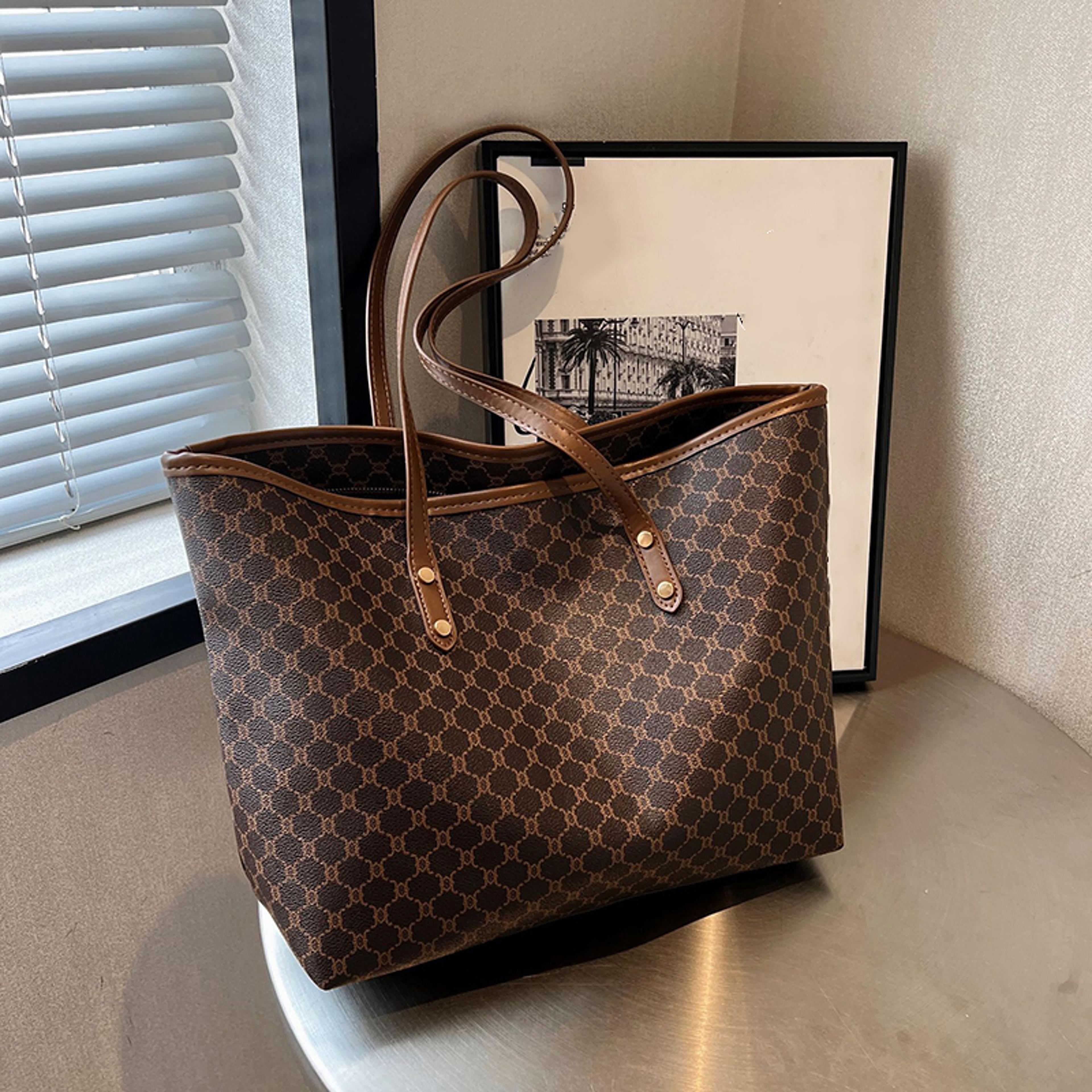 large tote bag for women premium pu leather handbag everyday commuter shoulder bag