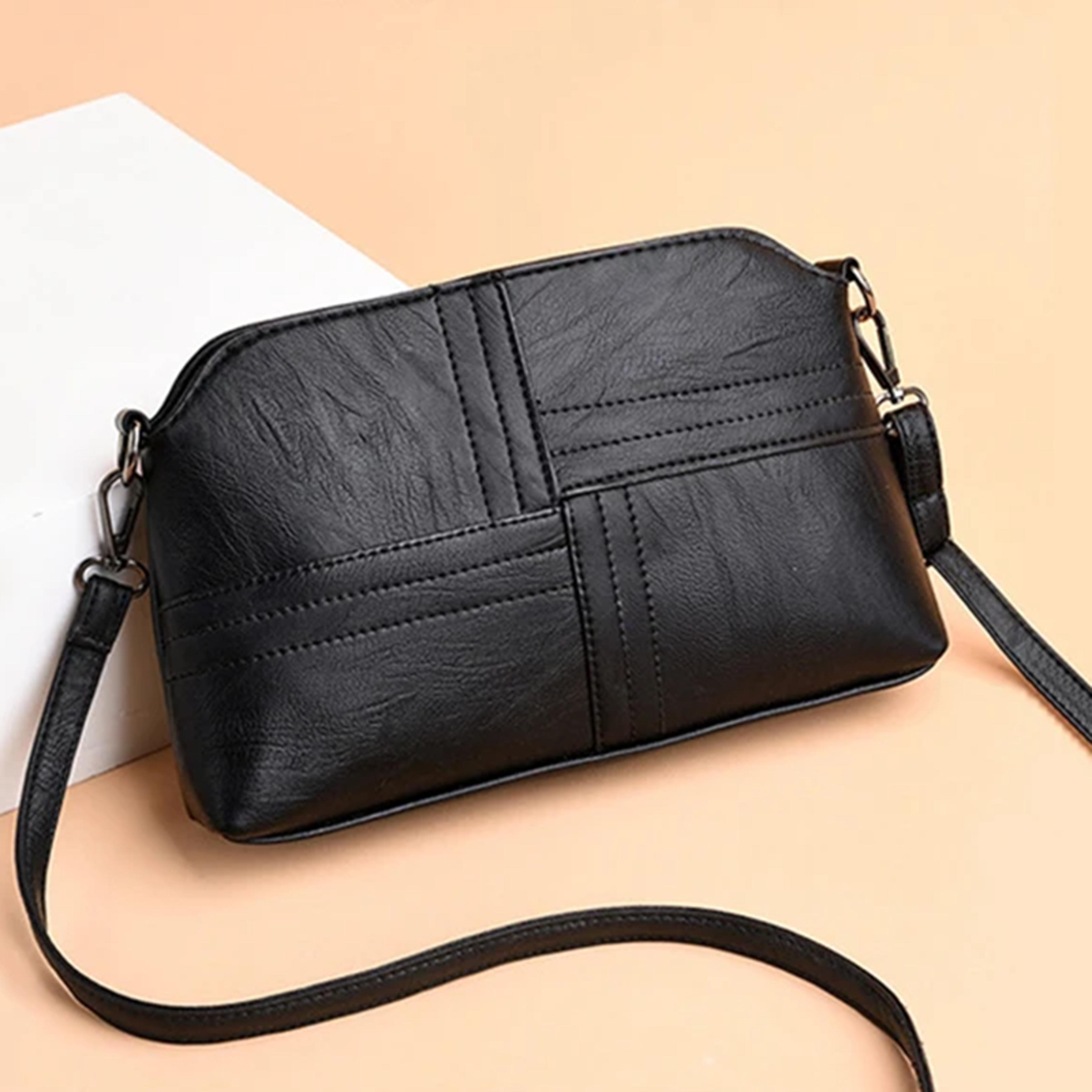 elegant pu leather crossbody bag for women small shoulder messenger purse