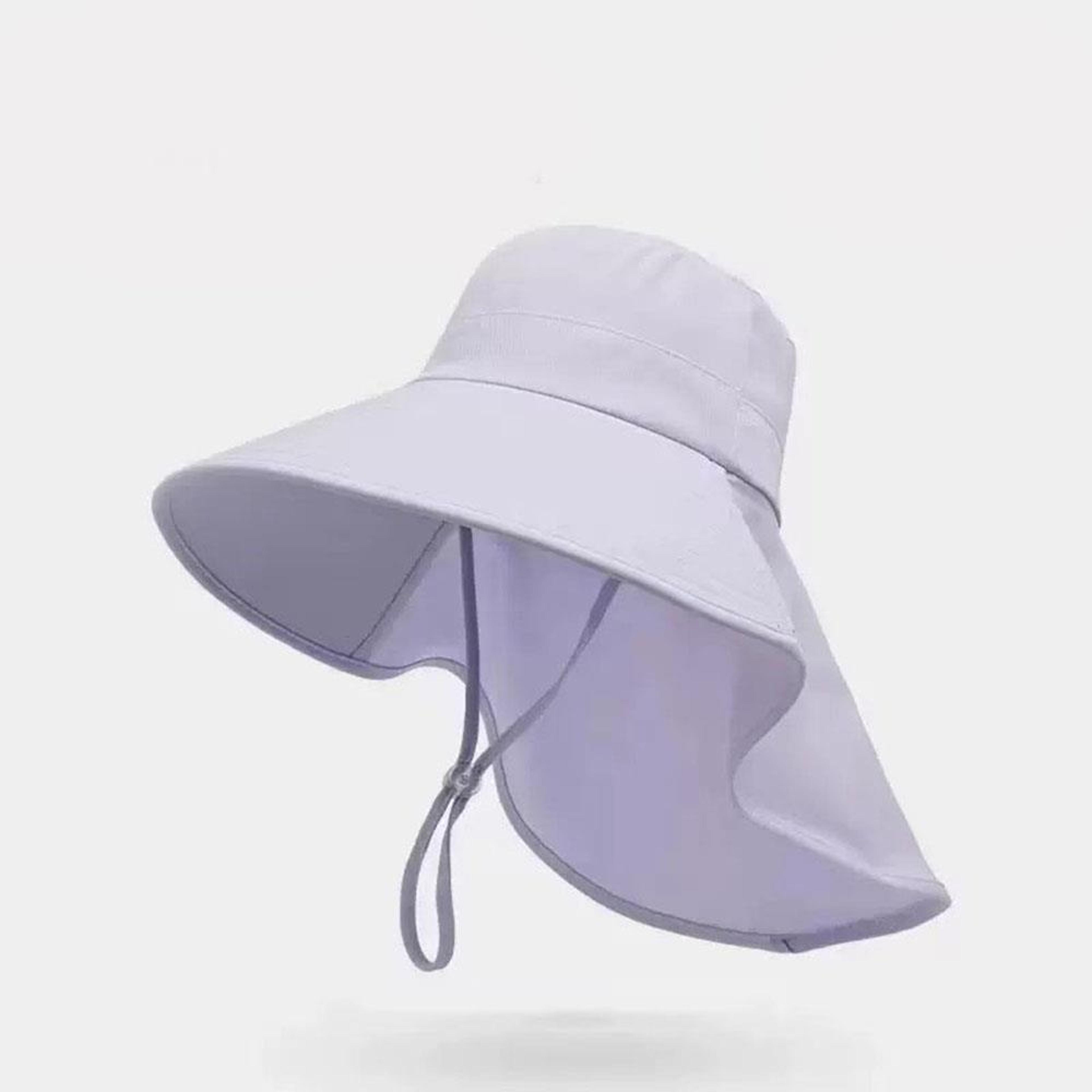 women's sun hat with neck flap & wide brim