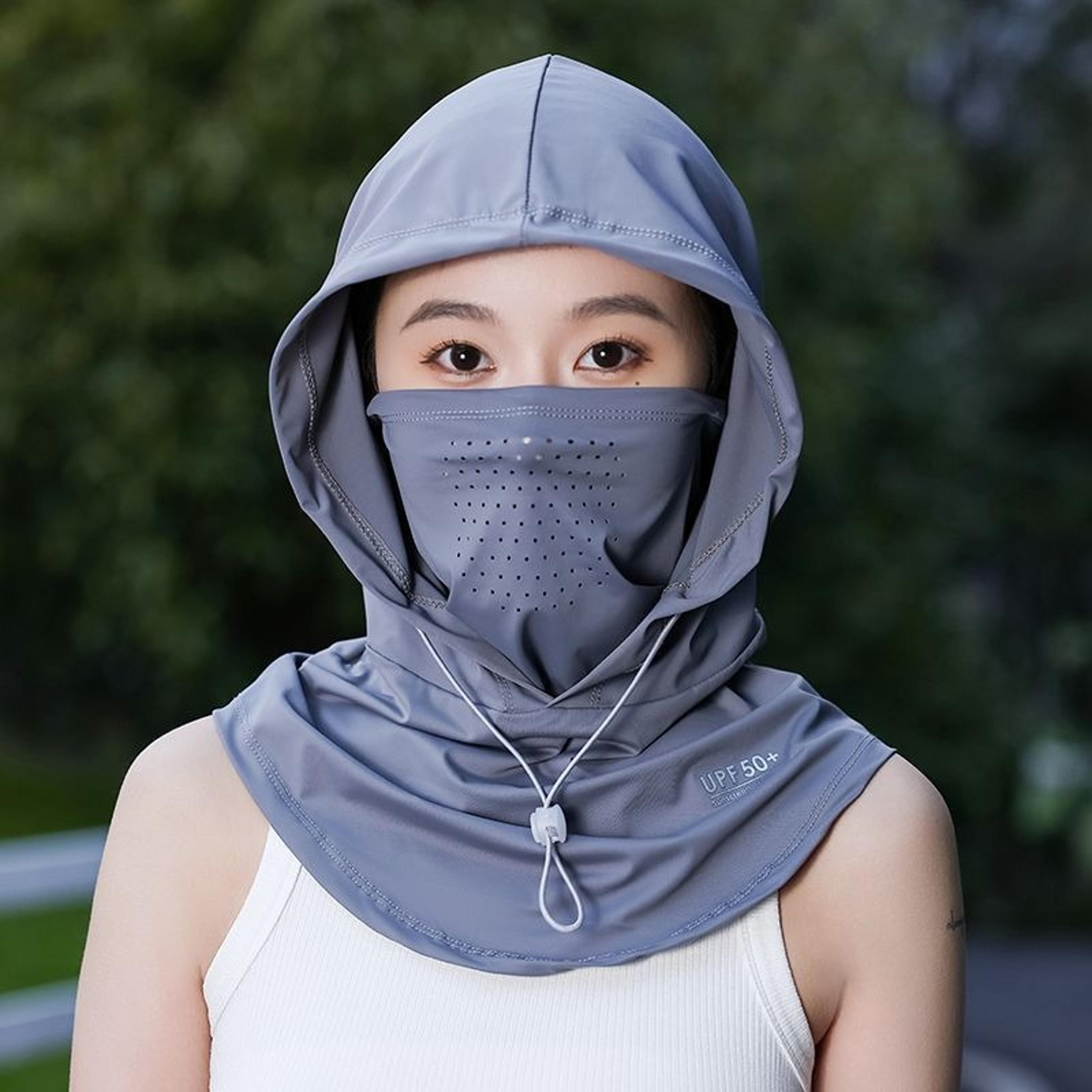 sun protection hat with face neck shield for cycling, hiking & outdoor adventures