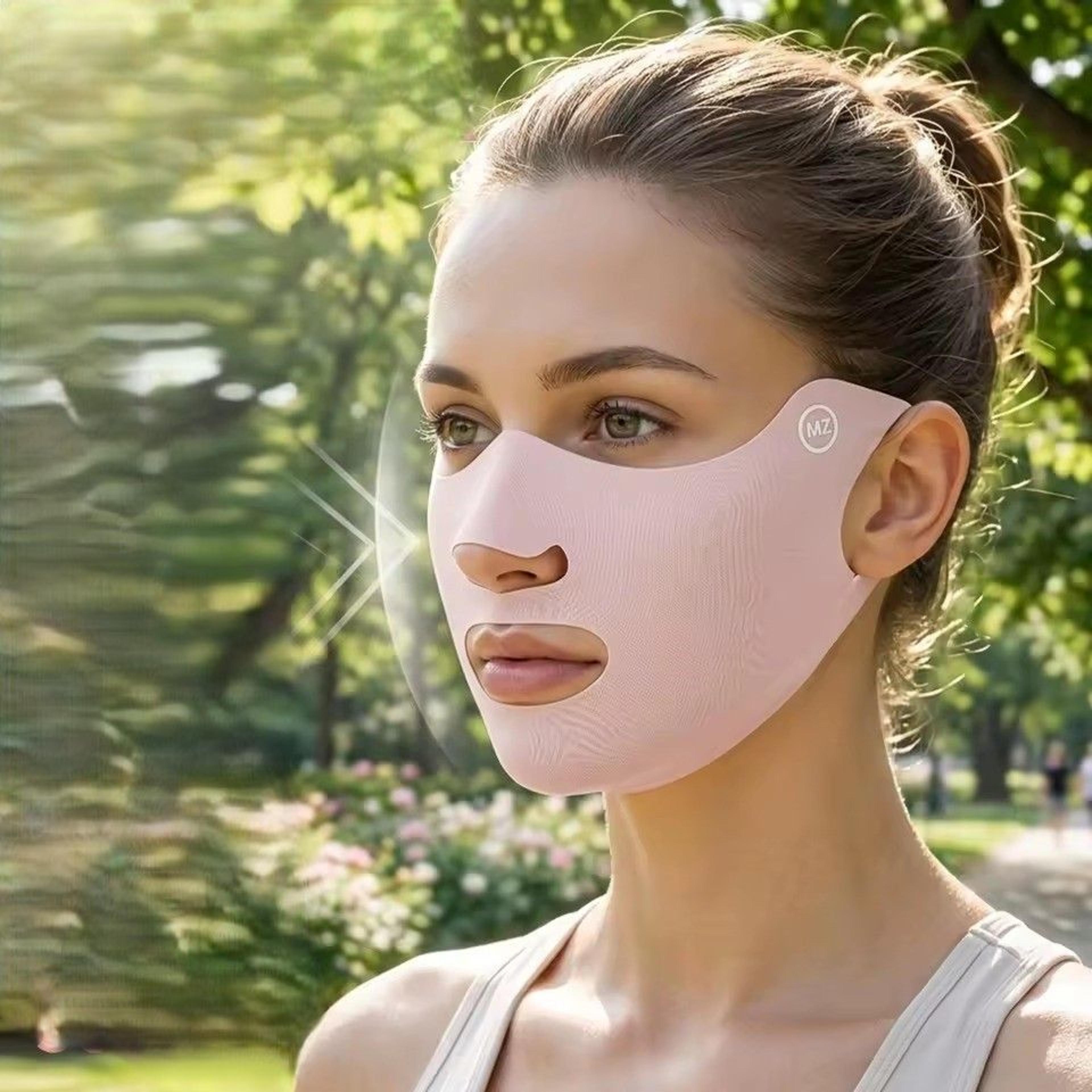 ice silk uv face veil cooling face cover for outdoor summer protection