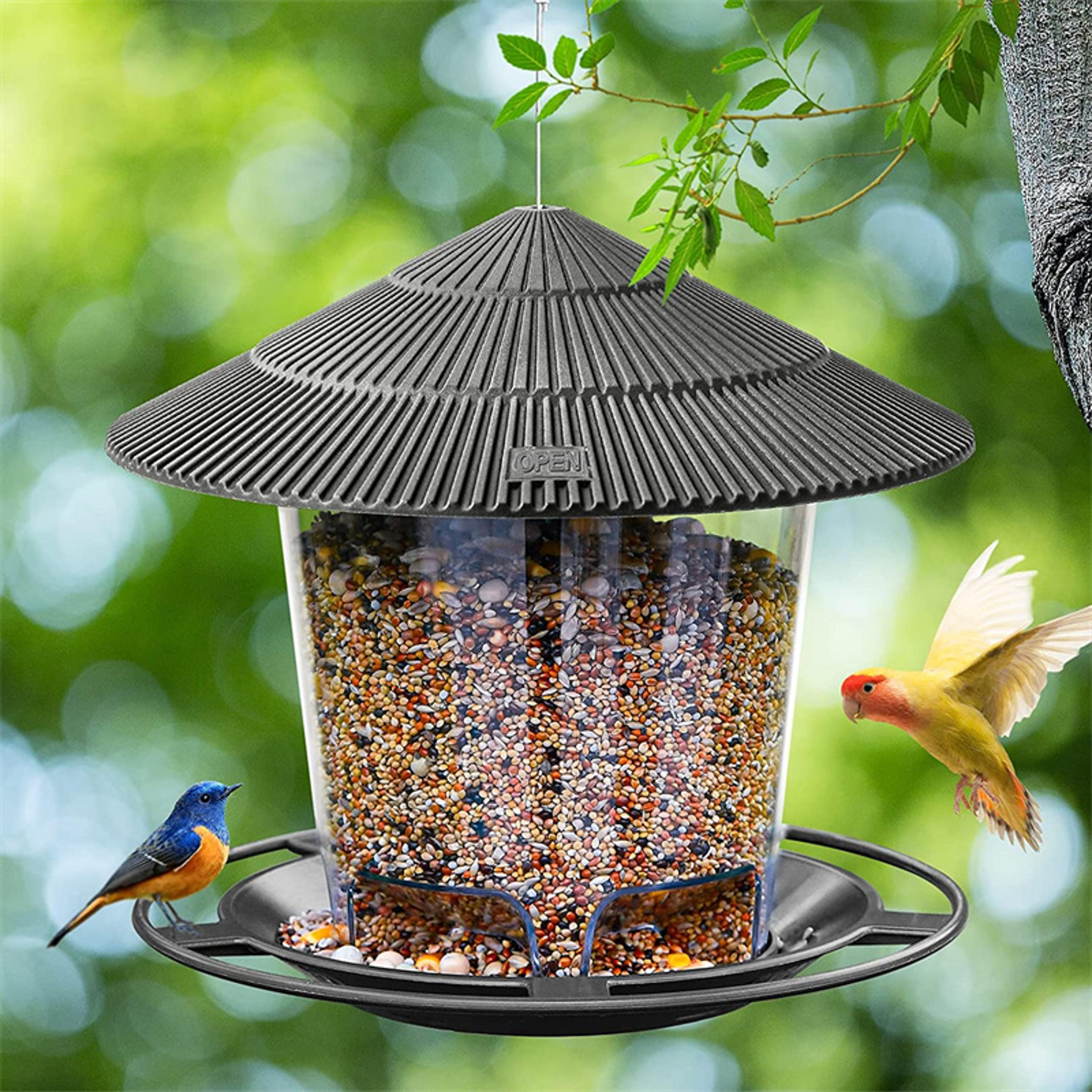 hanging bird feeder house for outdoor garden wild birds with weather resistant design