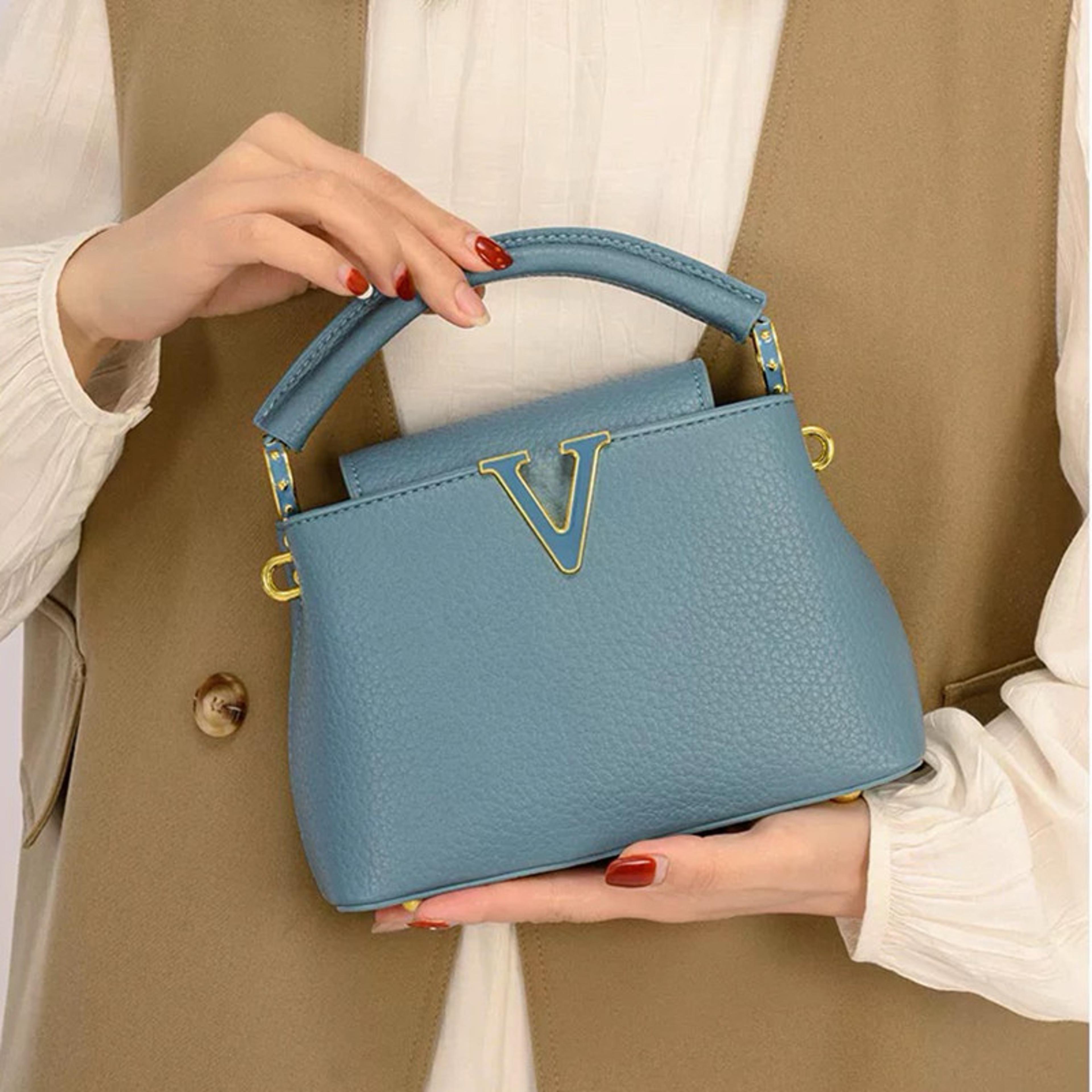 elegant small crossbody bag for women chic leather shell shoulder purse with v accent