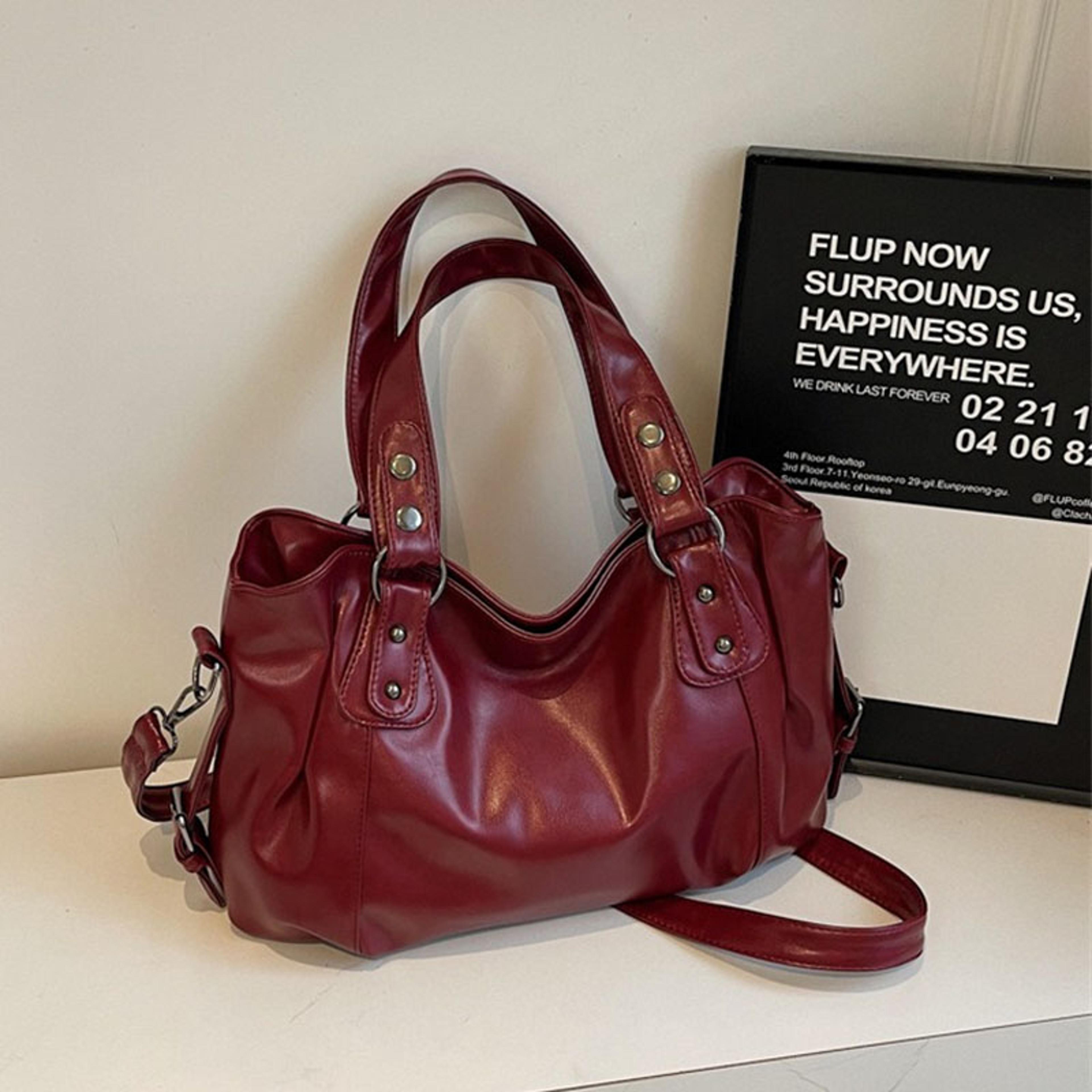 vintage large capacity tote bag for women retro shoulder travel handbag
