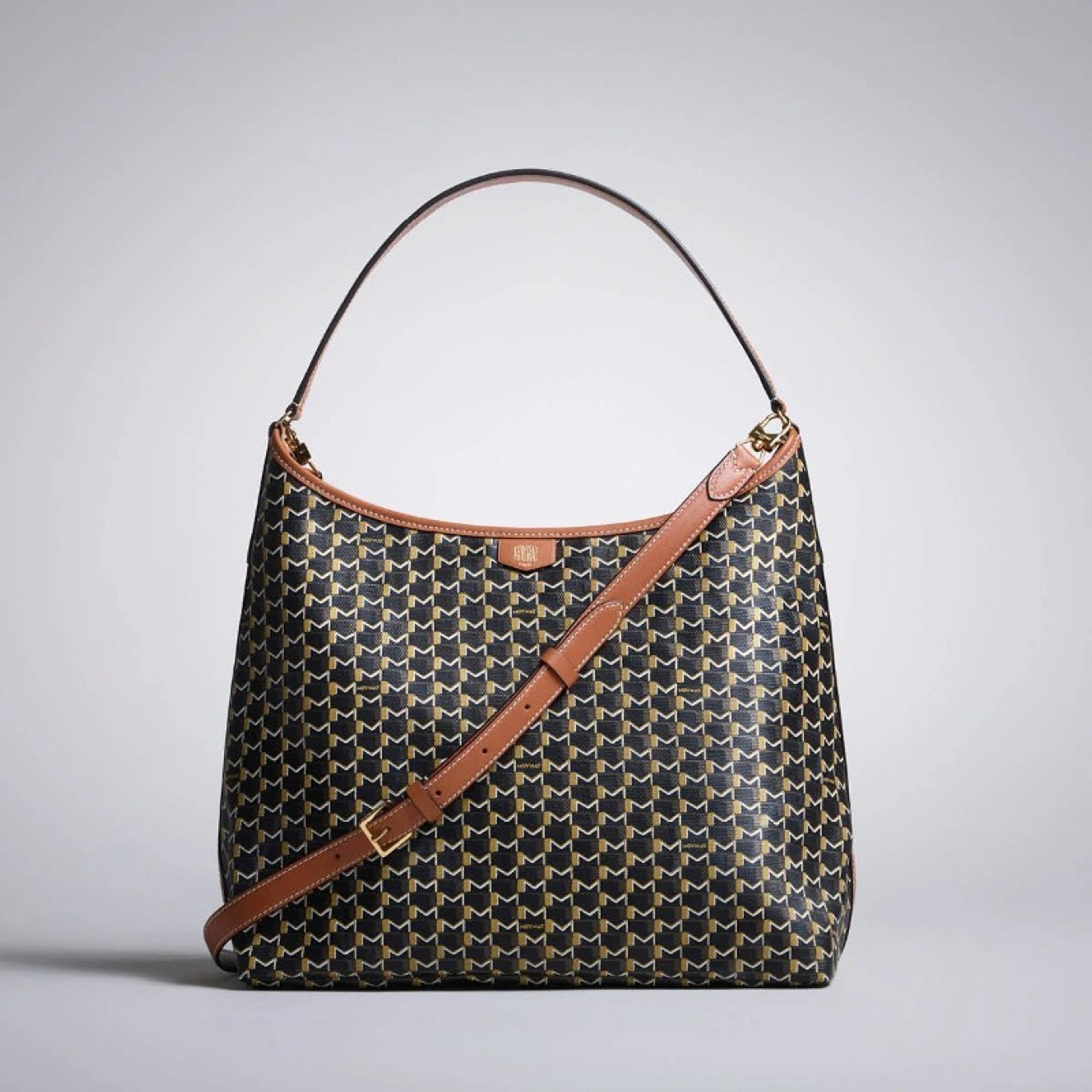 elegant monogram hobo bag for women large canvas shoulder tote