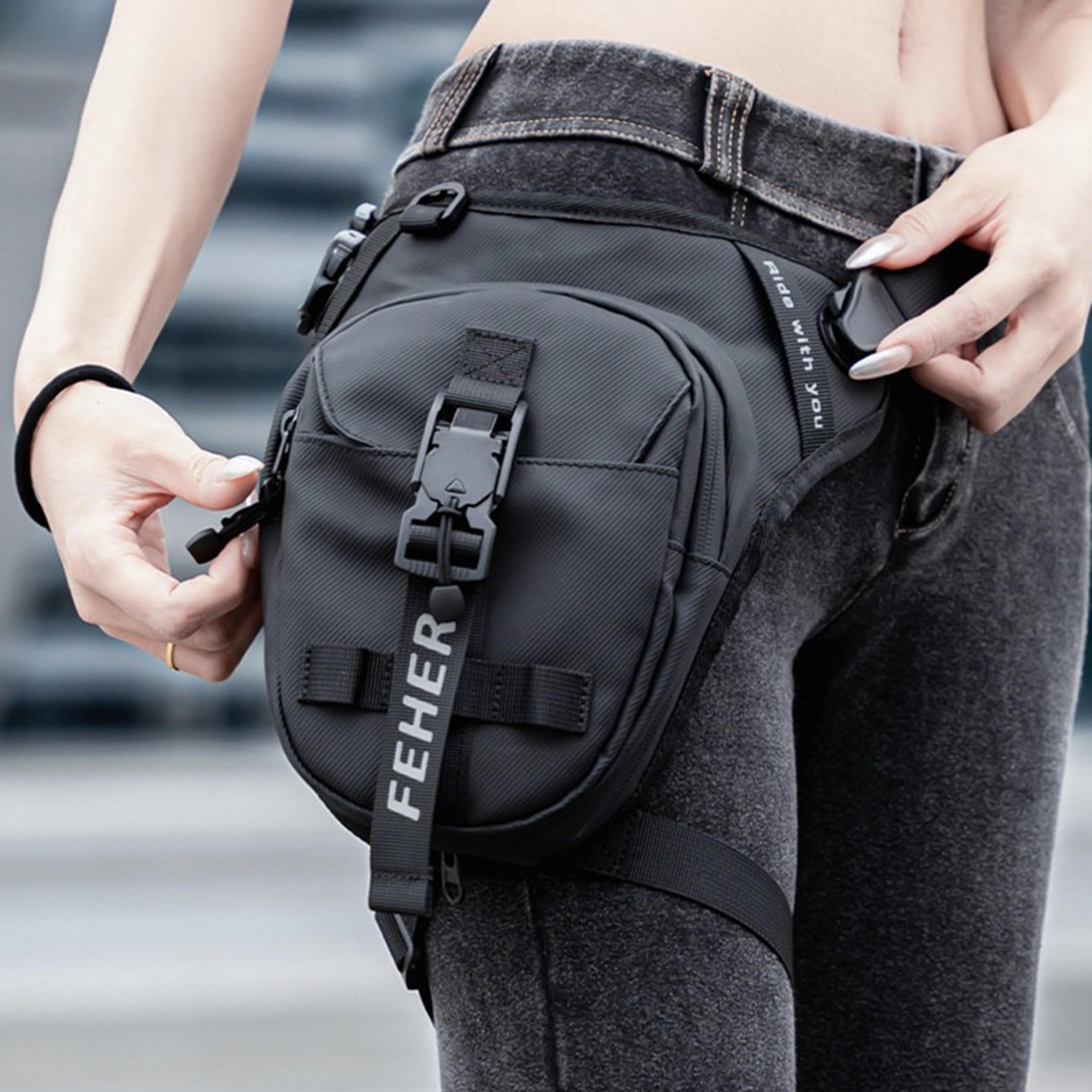 waterproof motorcycle thigh bag expandable tactical leg bag for riding, travel & outdoor adventures