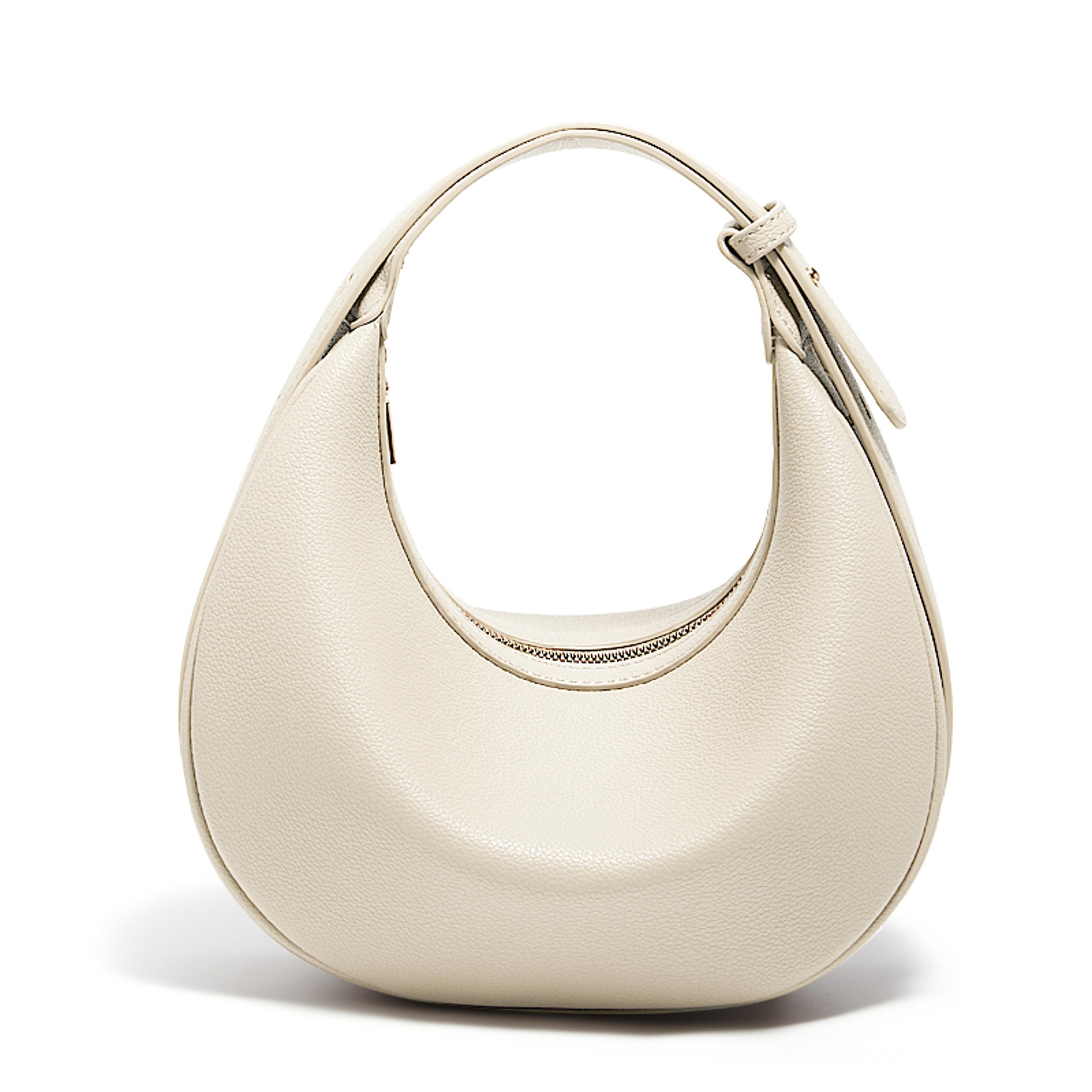 minimalist pu leather crescent shoulder bag for women everyday crossbody purse