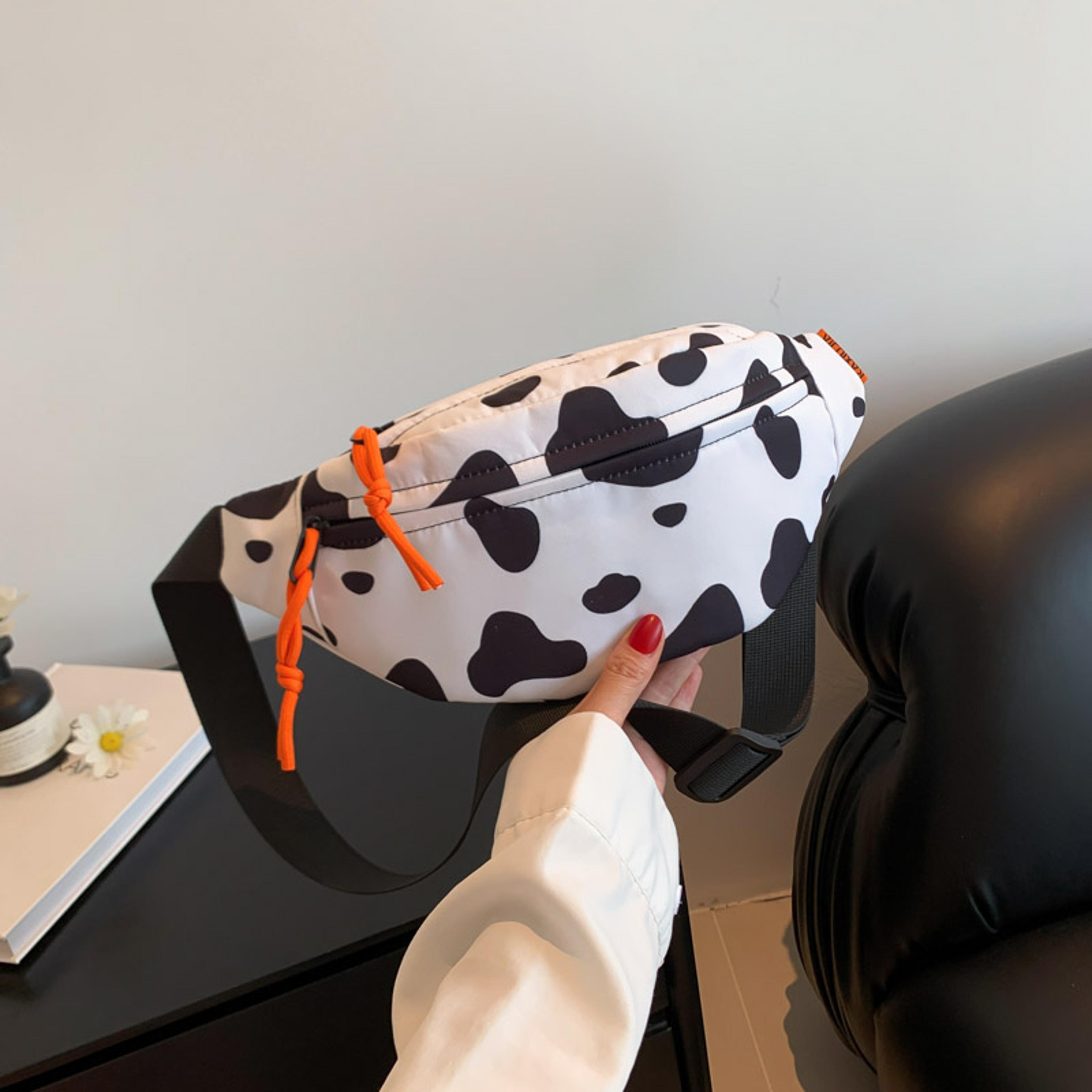 animal print crossbody bag for women lightweight nylon travel phone waist bag