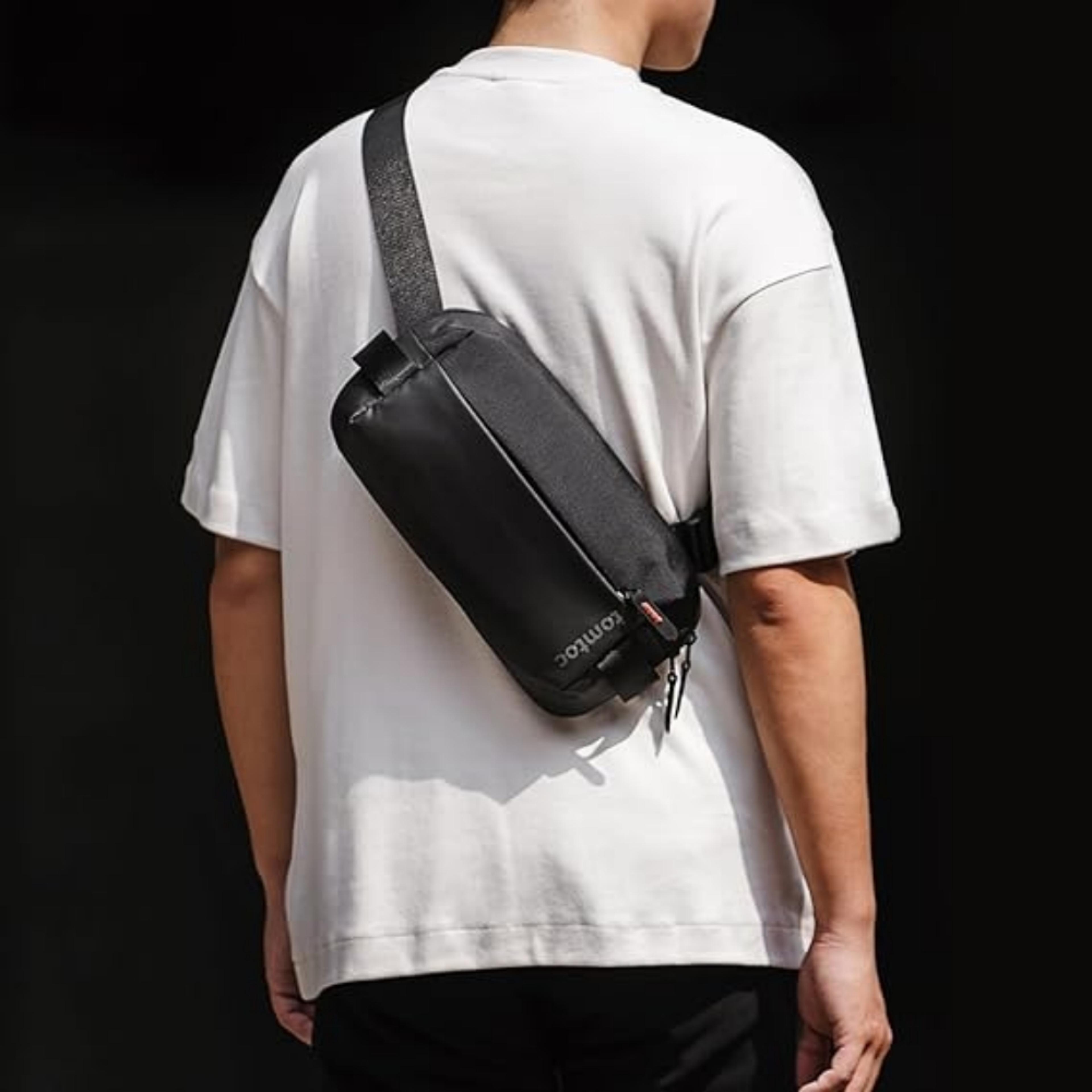 compact edc sling bag waterproof mini belt bag with adjustable strap for travel, running & everyday carry
