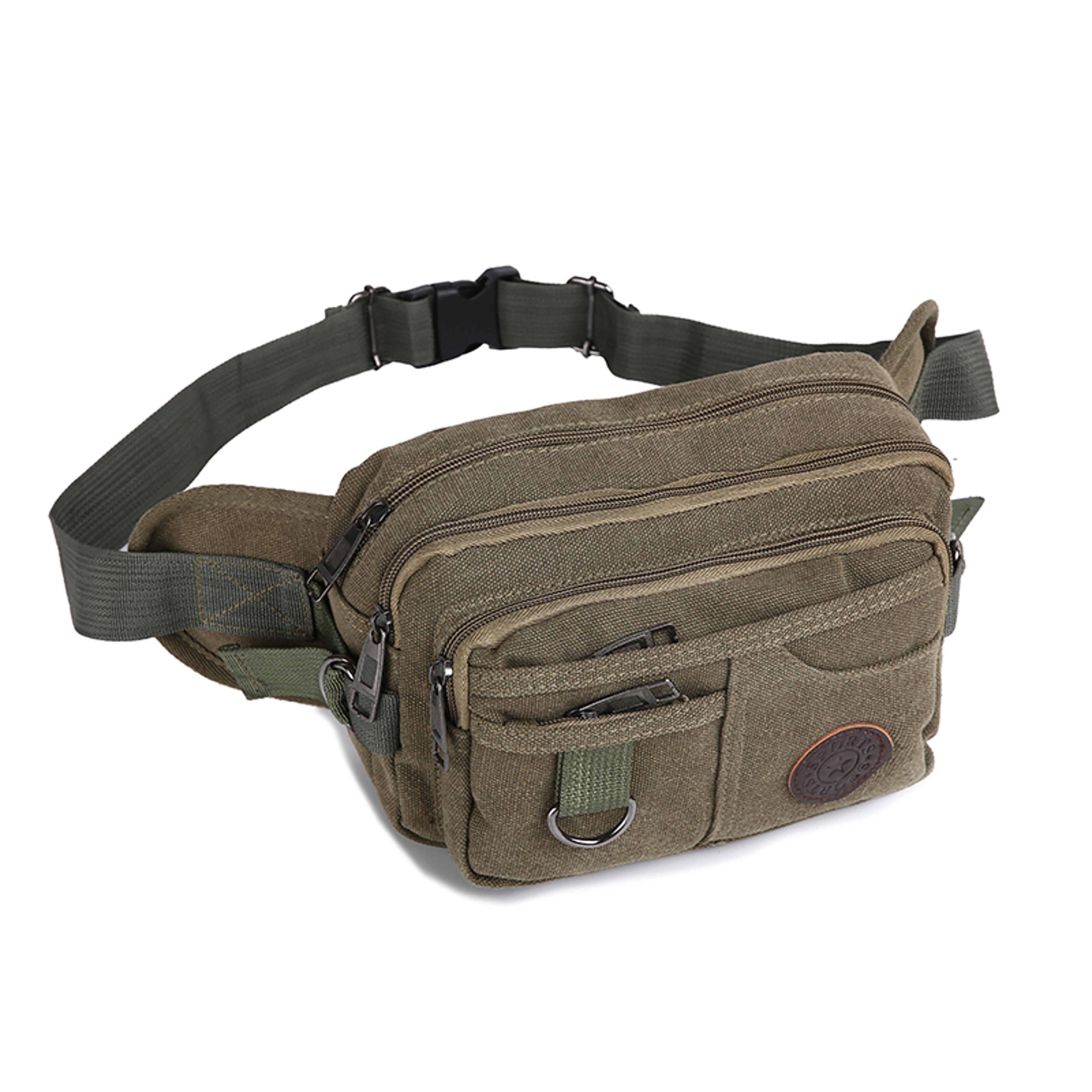 men's waist bag crossbody sling for travel hiking and camping